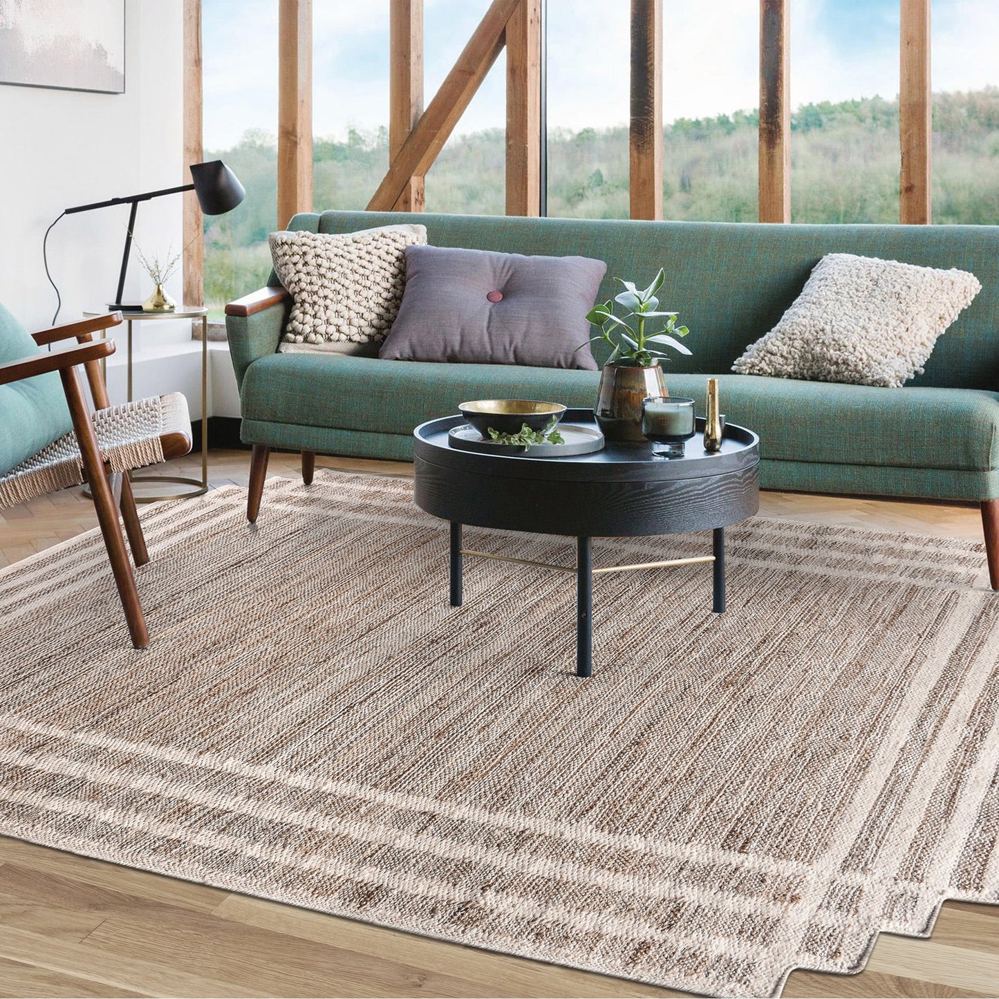 Area Rug, Bedroom Rug, Living Room Rug, Living Area Rug, Indian Rug, Office Carpet, Office Rug, Shop Rug Online, Hemp, Wool, Natural, Natural White, Punja, Flat Weave, intricate