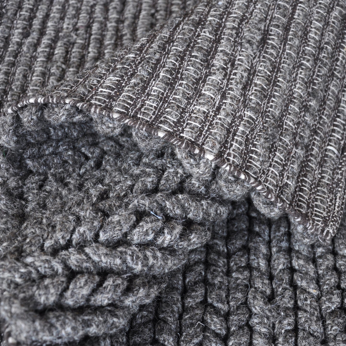 Area Rug, Bedroom Rug, Living Room Rug, Living Area Rug, Indian Rug, Office Carpet, Office Rug, Shop Rug Online, Wool, Charcoal, Pitloom, All Loop, Braided