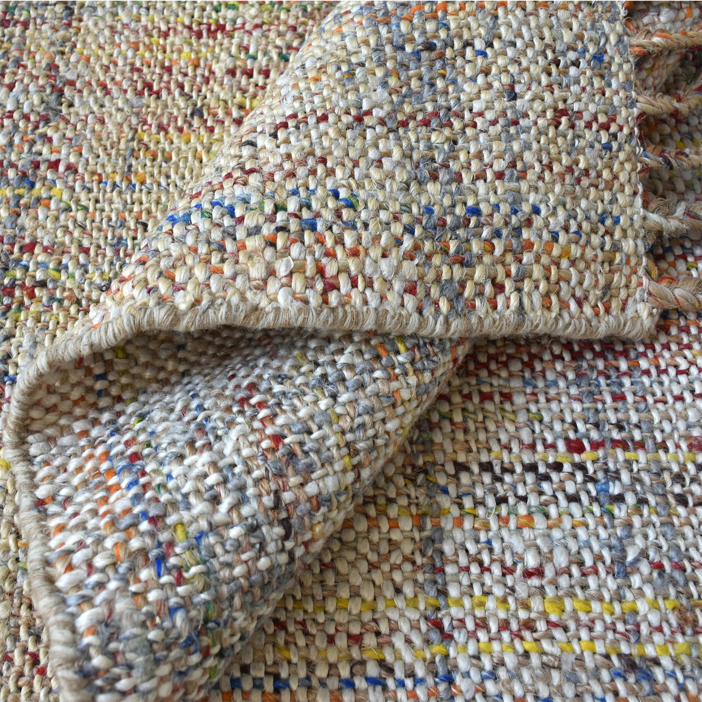 Area Rug, Bedroom Rug, Living Room Rug, Living Area Rug, Indian Rug, Office Carpet, Office Rug, Shop Rug Online, Hemp, Wool, Viscose Blend, Natural, Multi, Punja, Flat Weave, Textured