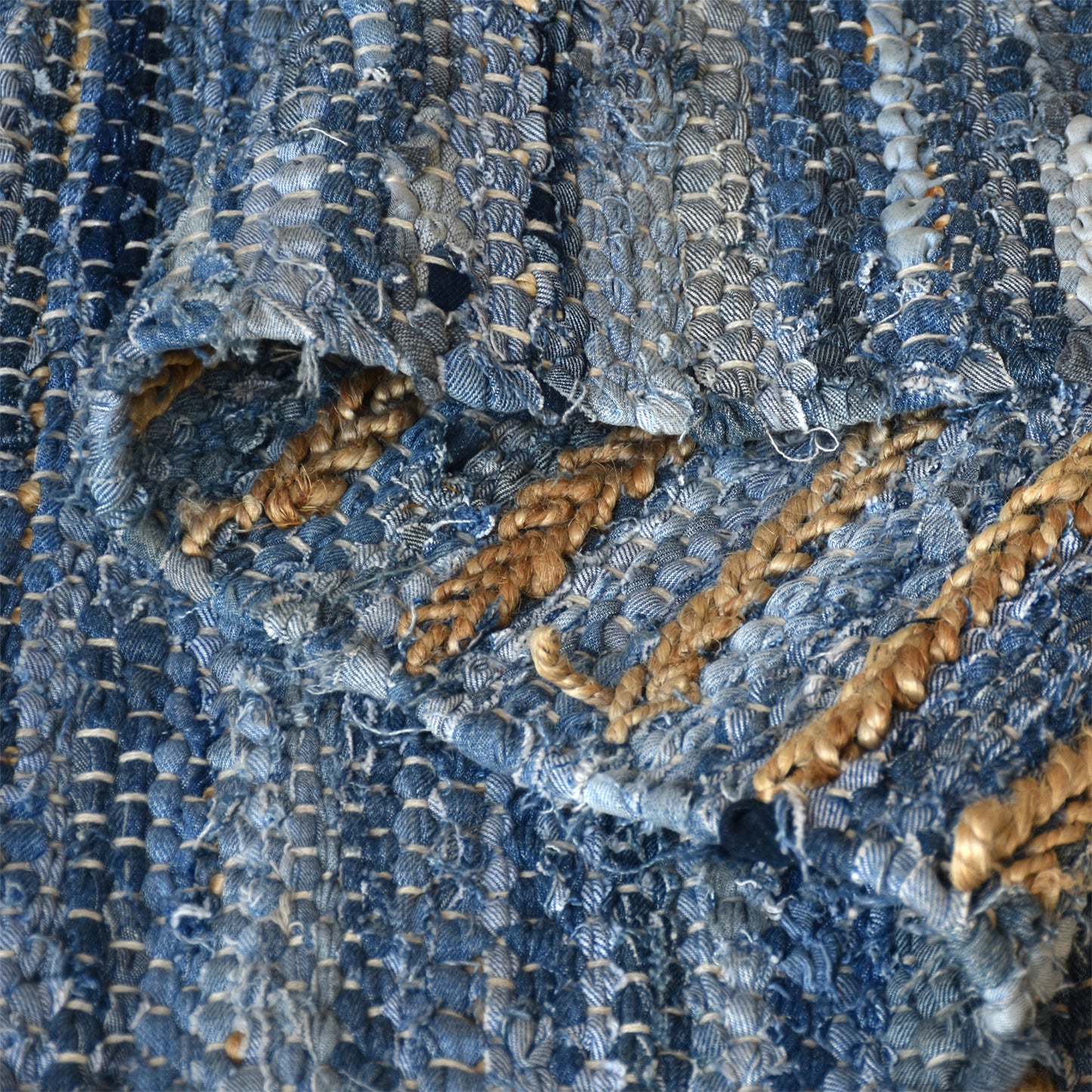 Area Rug, Bedroom Rug, Living Room Rug, Living Area Rug, Indian Rug, Office Carpet, Office Rug, Shop Rug Online, Denim, Hemp, Blue, Natural, Pitloom, Flat Weave, Stripes