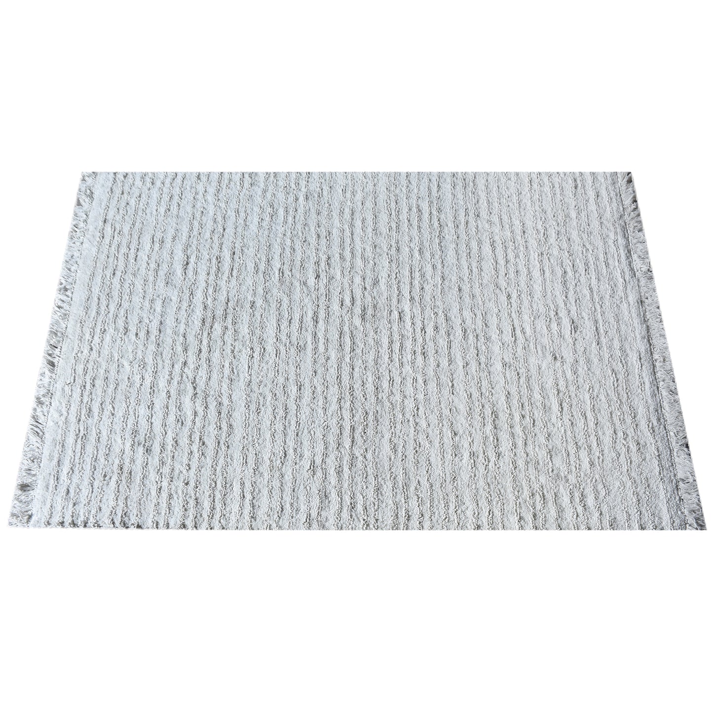 Area Rug, Bedroom Rug, Living Room Rug, Living Area Rug, Indian Rug, Office Carpet, Office Rug, Shop Rug Online, Cotton, Natural White, Bm Fn, Cut And Loop, Stripes