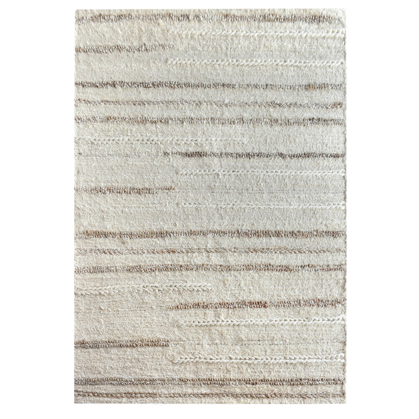 Area Rug, Bedroom Rug, Living Room Rug, Living Area Rug, Indian Rug, Office Carpet, Office Rug, Shop Rug Online, Hemp, Cotton Salvage, Natural, Natural White, Pitloom, All Loop, Stripes
