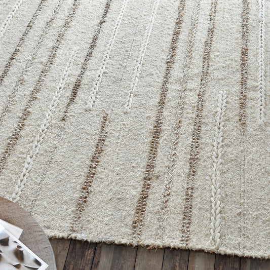 Area Rug, Bedroom Rug, Living Room Rug, Living Area Rug, Indian Rug, Office Carpet, Office Rug, Shop Rug Online, Hemp, Cotton Salvage, Natural, Natural White, Pitloom, All Loop, Stripes
