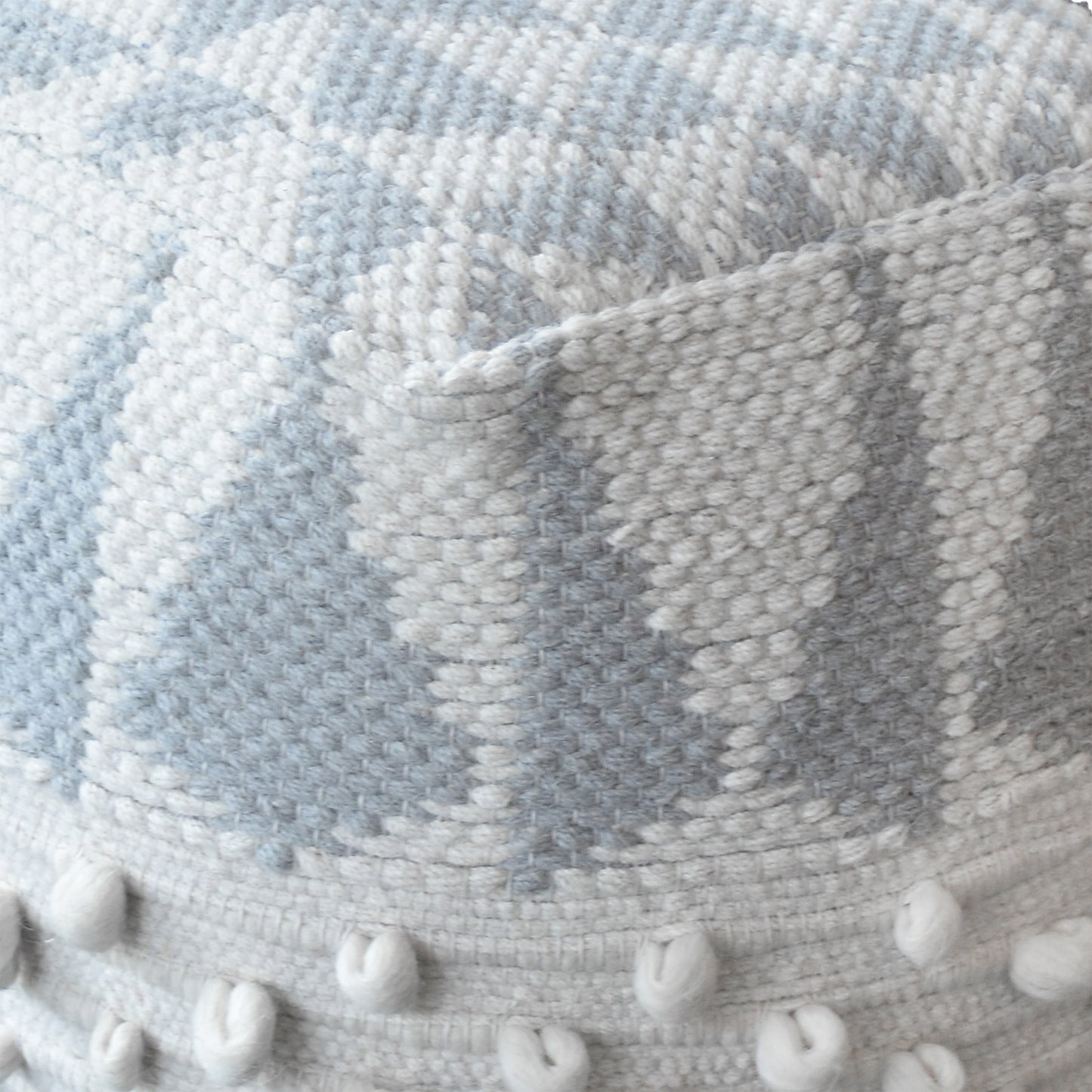 Iluka Pouf, Felt, Wool, Pet, Natural White, Grey, Pitloom, All Loop
