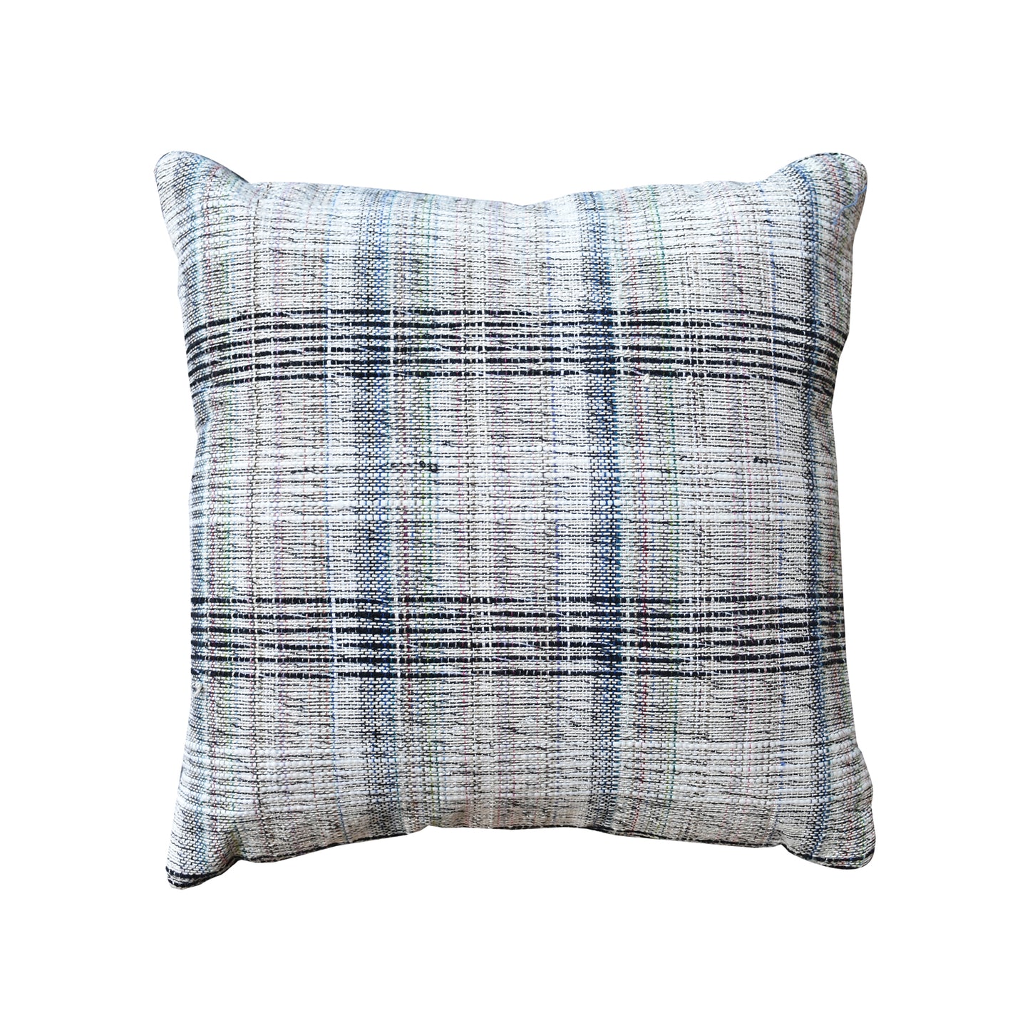 Jaime Pillow, Cotton, Lurex, Grey, Pitloom, Flat Weave