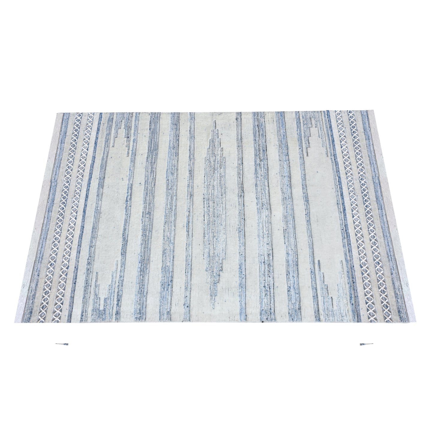 Area Rug, Bedroom Rug, Living Room Rug, Living Area Rug, Indian Rug, Office Carpet, Office Rug, Shop Rug Online, Denim, Wool , Natural White, Blue, Pitloom, Flat Weave, Traditional