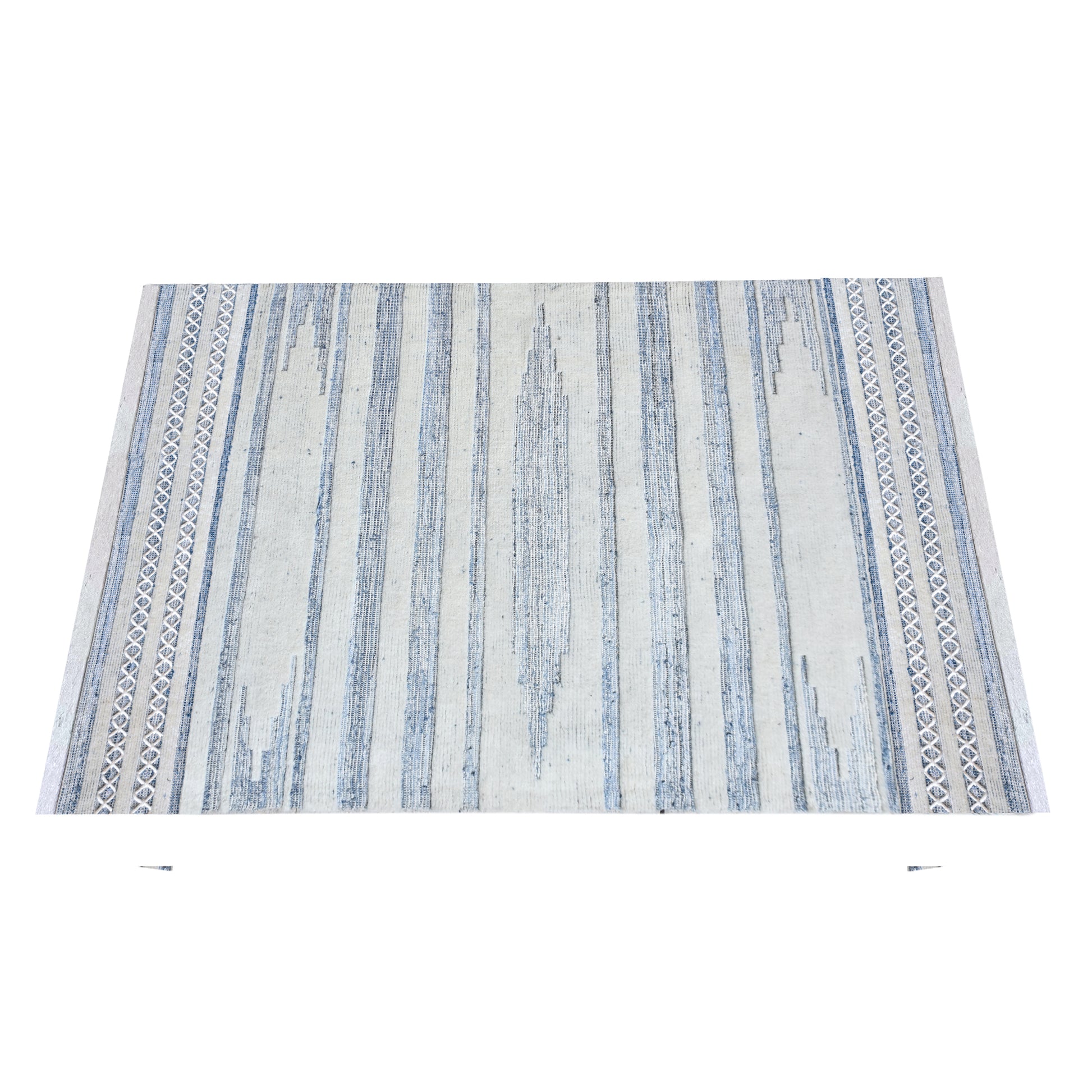 Area Rug, Bedroom Rug, Living Room Rug, Living Area Rug, Indian Rug, Office Carpet, Office Rug, Shop Rug Online, Denim, Wool , Natural White, Blue, Pitloom, Flat Weave, Traditional