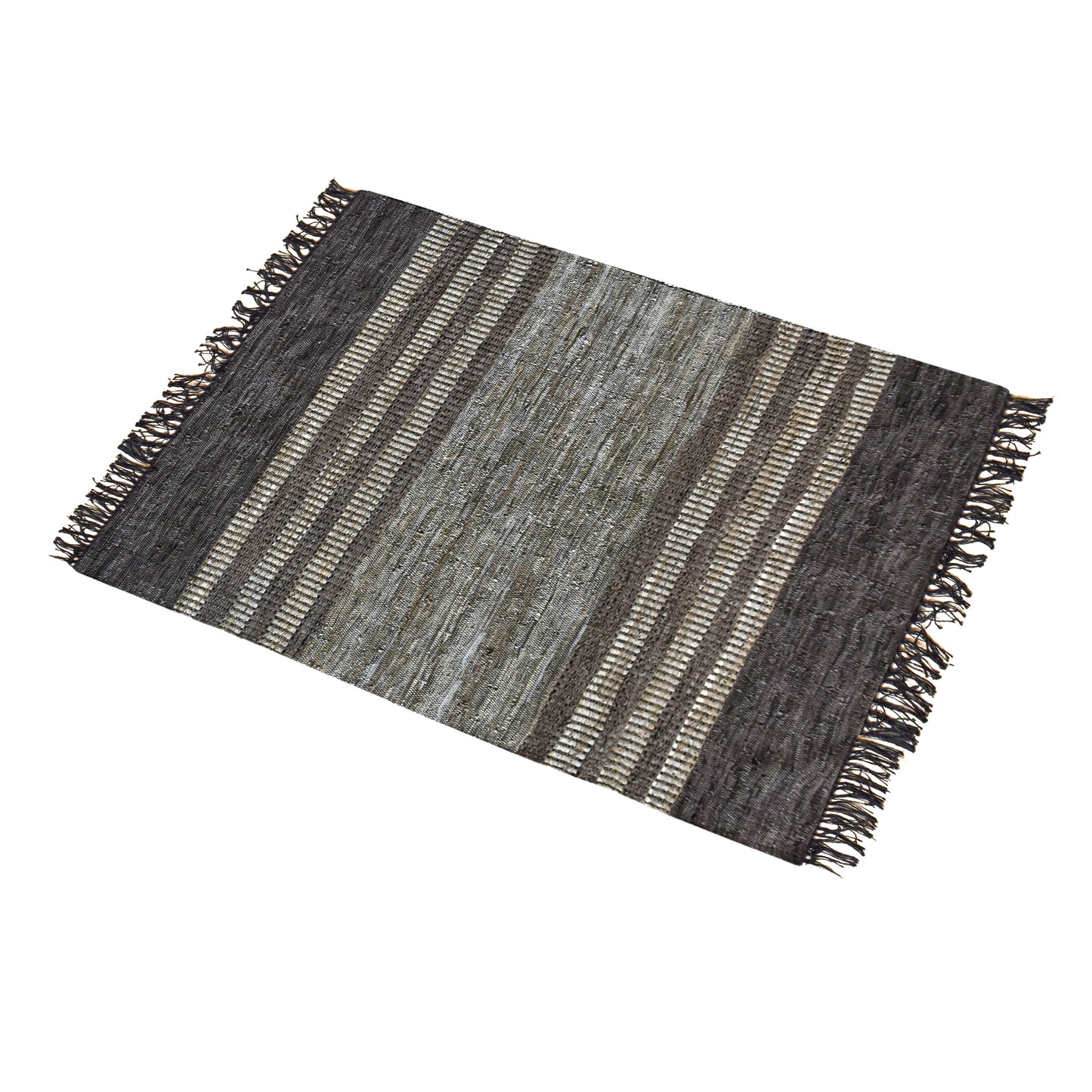 Area Rug, Bedroom Rug, Living Room Rug, Living Area Rug, Indian Rug, Office Carpet, Office Rug, Shop Rug Online, Leather, Hemp, Grey, Pitloom, Flat Weave, Textured