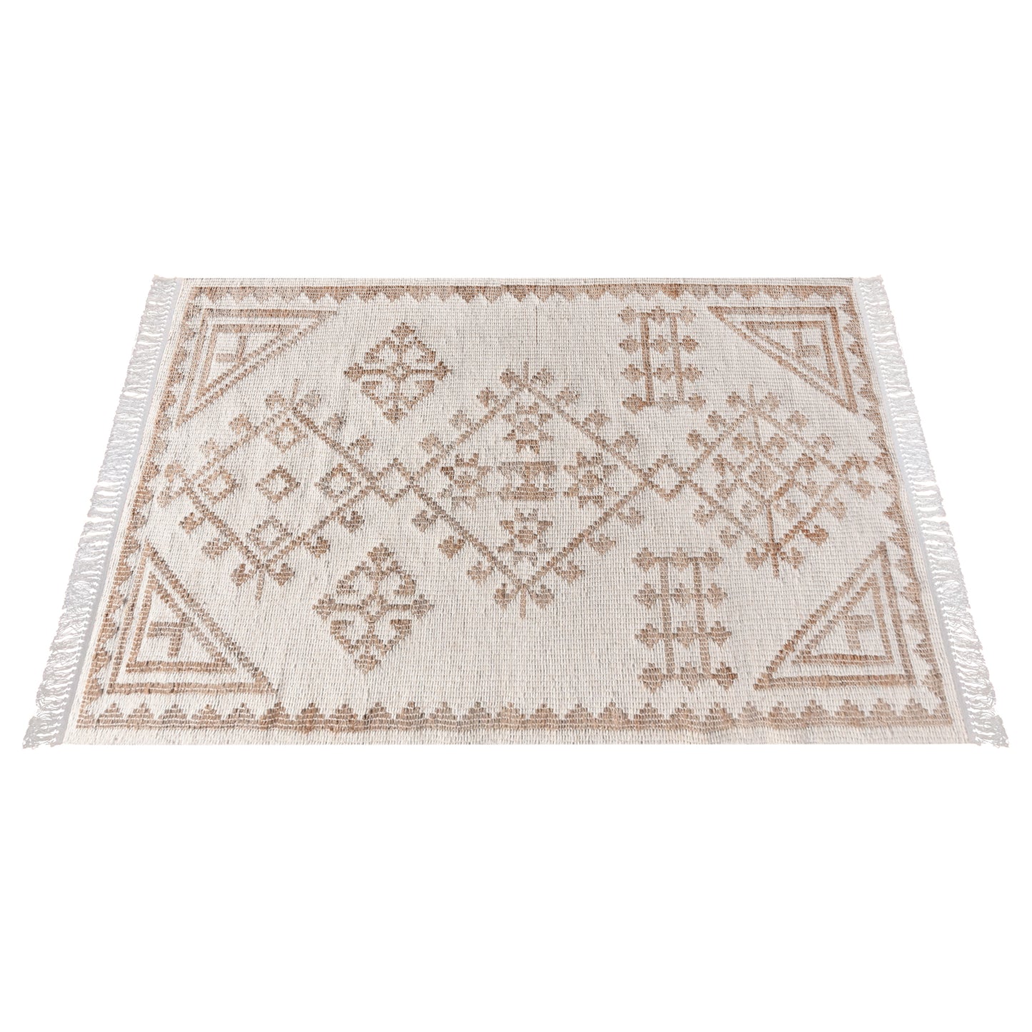 Area Rug, Bedroom Rug, Living Room Rug, Living Area Rug, Indian Rug, Office Carpet, Office Rug, Shop Rug Online, Jute, Wool, Natural, Natural White, Punja, Flat Weave, tribal