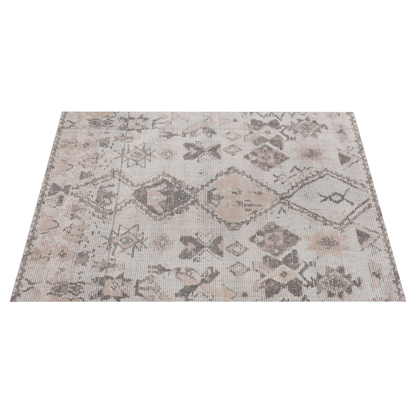 Area Rug, Bedroom Rug, Living Room Rug, Living Area Rug, Indian Rug, Office Carpet, Office Rug, Shop Rug Online, Wool Polyester Blend, Grey, Jaquard Durry, Flat Weave, tribal