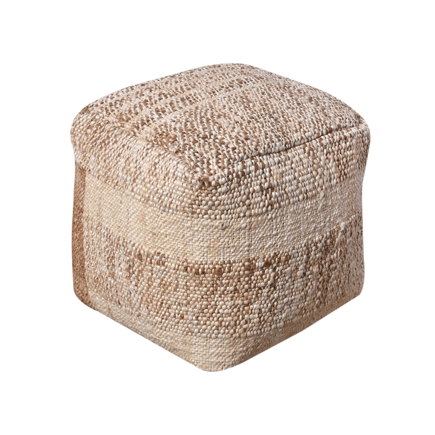 Modi Pouf, Jute, Natural, Punja, Flat Weave