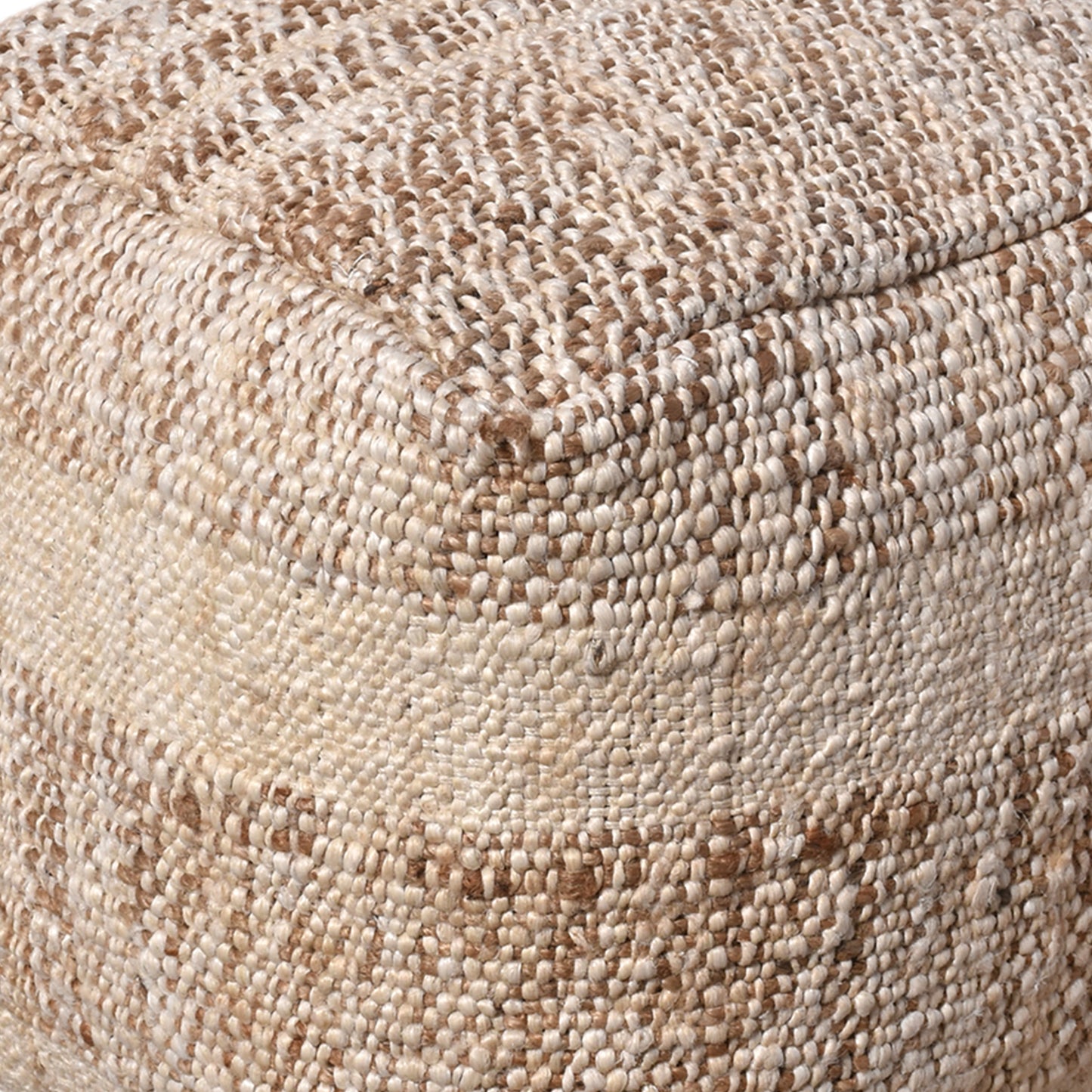 Modi Pouf, Jute, Natural, Punja, Flat Weave