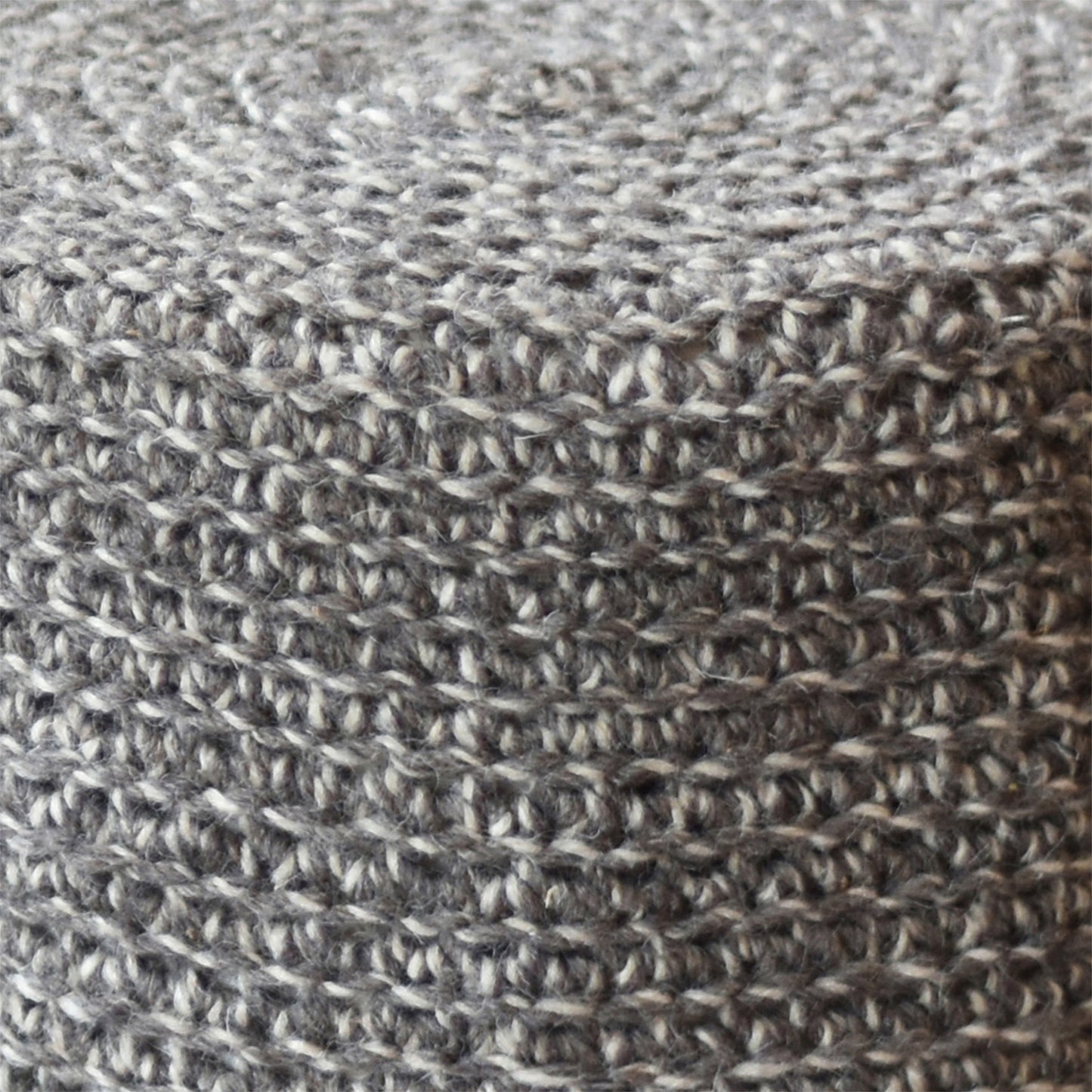 Montana Round Stool, Wool, Linen, Hm Knitted, Flat Weave