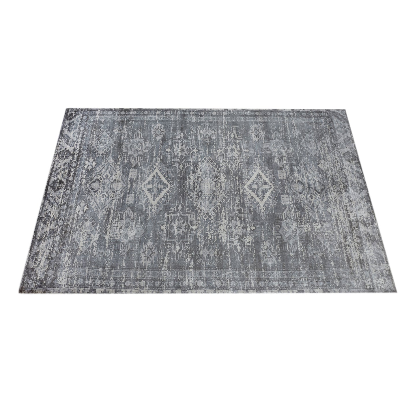 Area Rug, Bedroom Rug, Living Room Rug, Living Area Rug, Indian Rug, Office Carpet, Office Rug, Shop Rug Online, Viscose, Printed, Grey, Hand woven, All Loop, Screen Printed