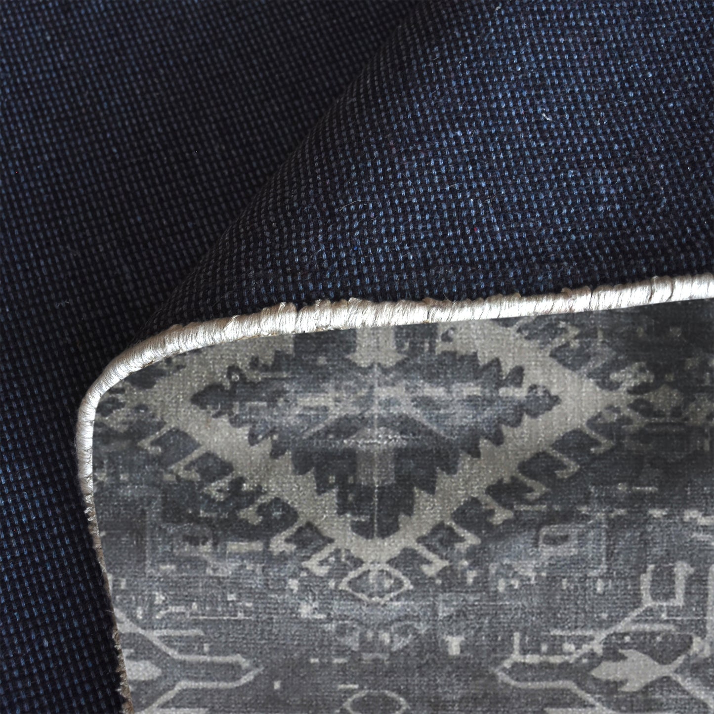 Area Rug, Bedroom Rug, Living Room Rug, Living Area Rug, Indian Rug, Office Carpet, Office Rug, Shop Rug Online, Viscose, Printed, Grey, Hand woven, All Loop, Screen Printed