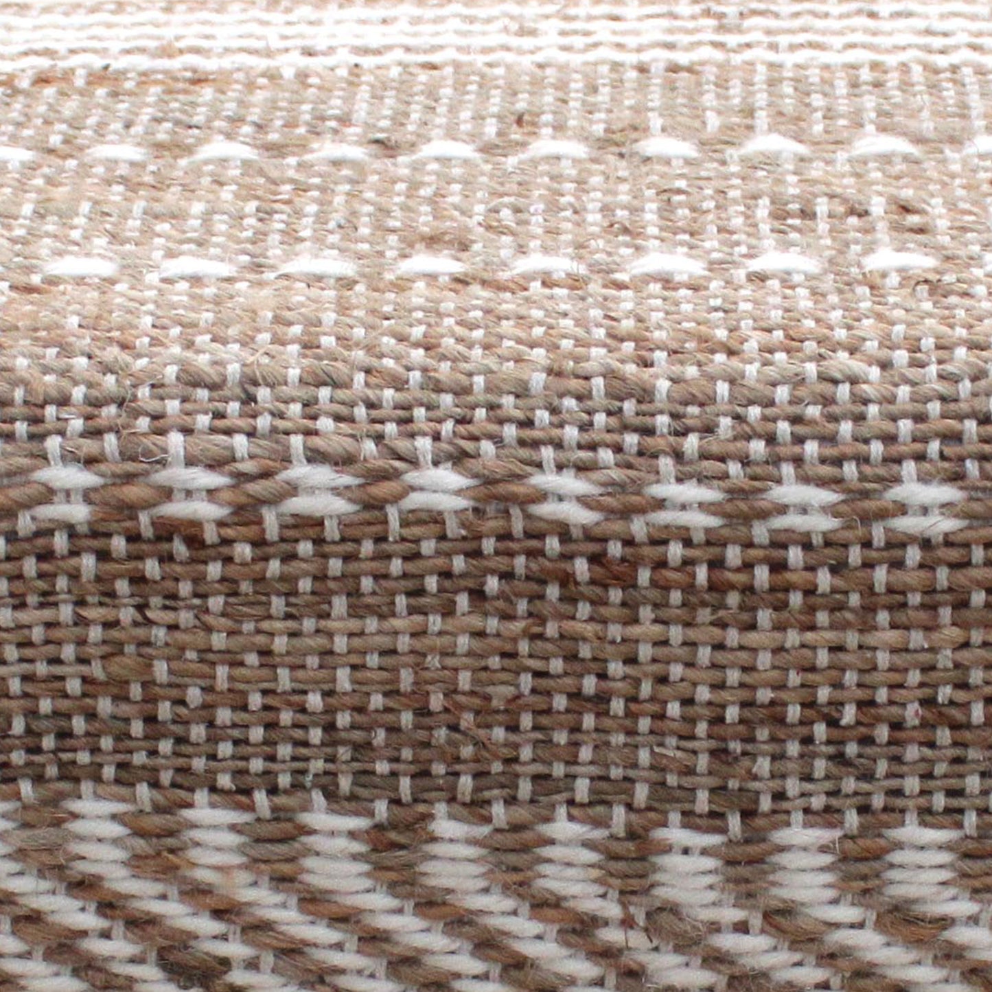 Niobe Bench, Jute, Wool, Natural, Natural White, Pitloom, Flat Weave