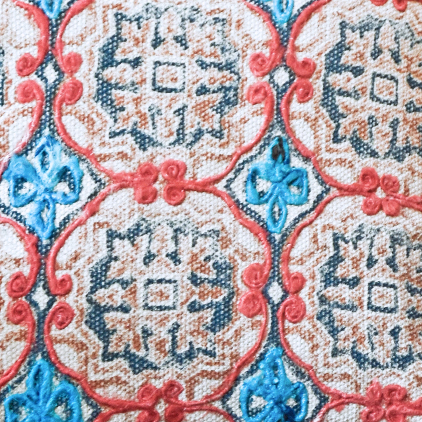 Ortiz Pillow, Cotton, Printed, Polyester, Multi, Pitloom, Flat Weave