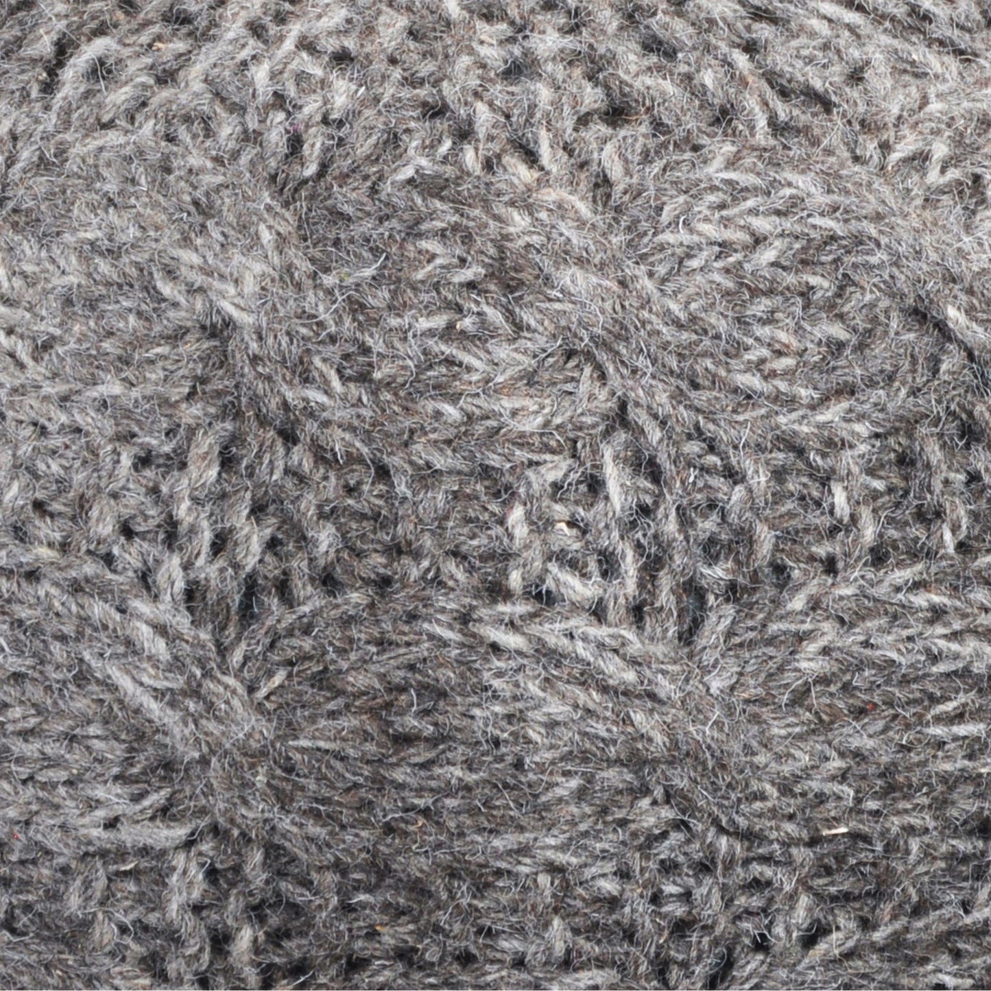 Oslo Round Pouf, Wool, Linen, Hm Knitted, Flat Weave