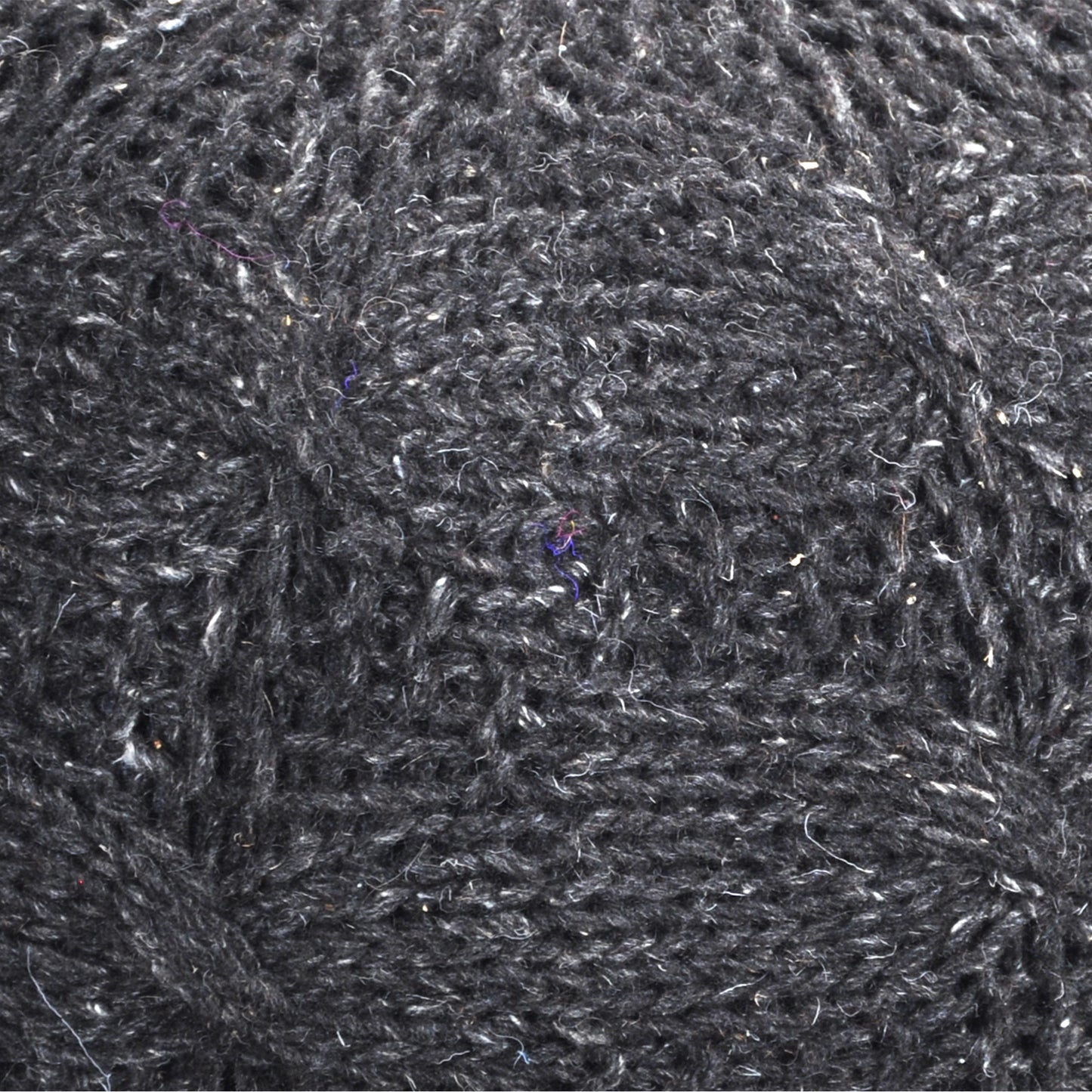 Oslo Round Pouf, Wool, Charcoal, Hm Knitted, Flat Weave