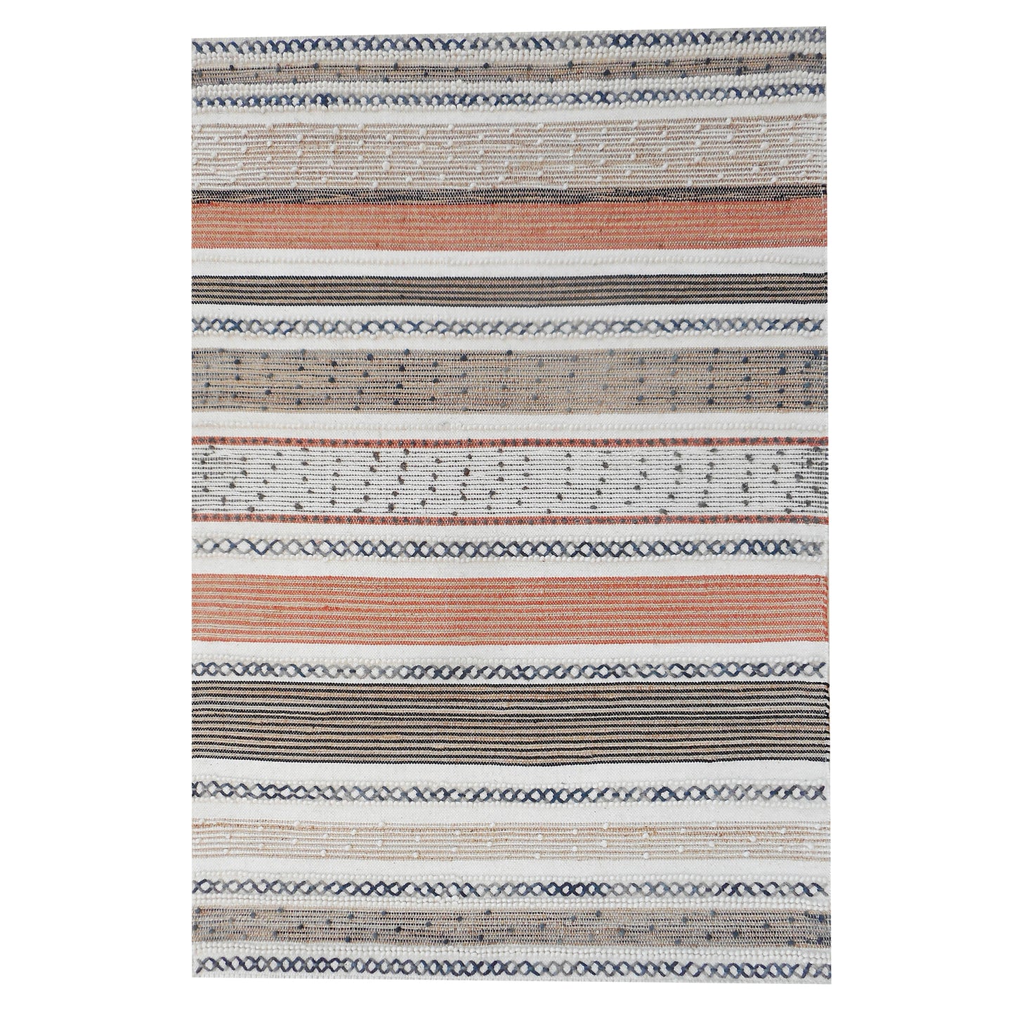 Area Rug, Bedroom Rug, Living Room Rug, Living Area Rug, Indian Rug, Office Carpet, Office Rug, Shop Rug Online, Hemp, Wool, Natural, Multi, Pitloom, All Loop, Stripes