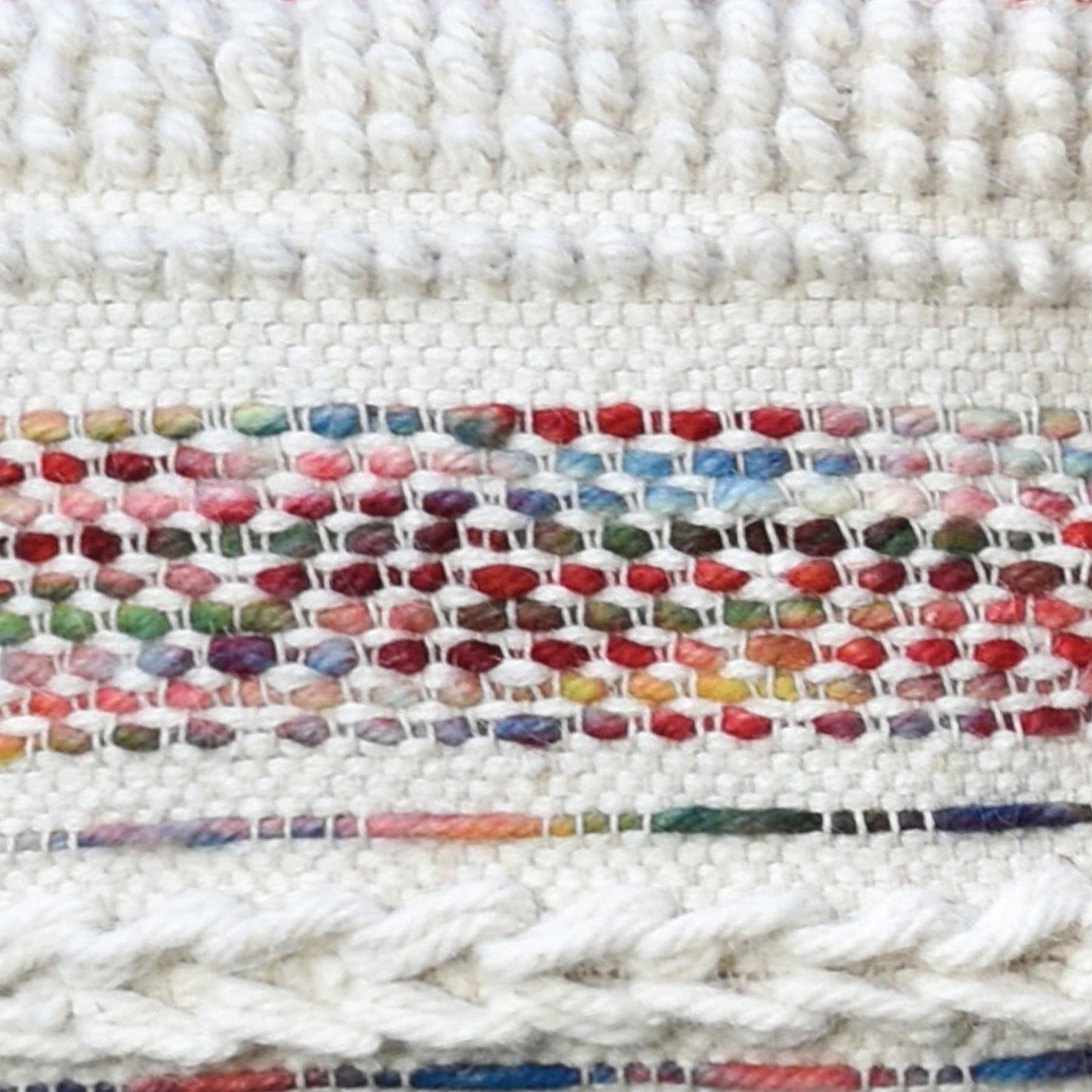 Patra Pillow, Wool, Natural White, Multi