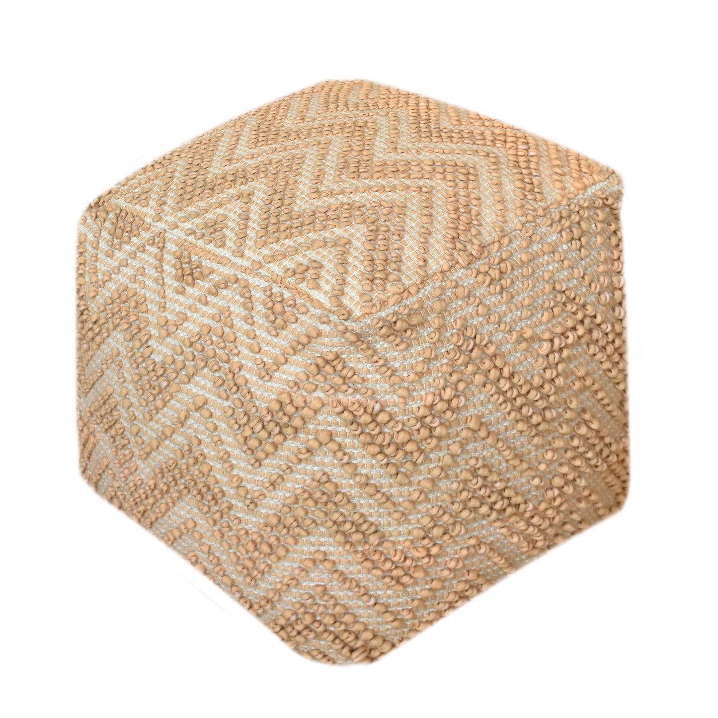 Pedro Pouf, Cotton Rag, Taupe, Pitloom, All Loop