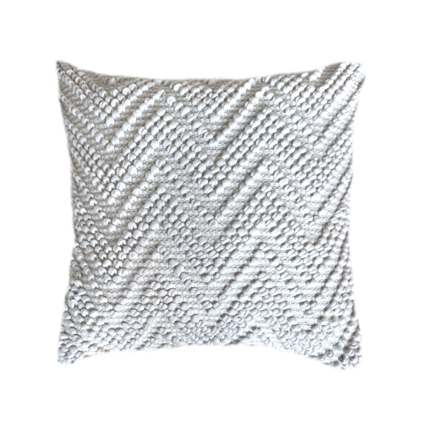 Pedro Pillow, Cotton Rag, Natural White, Pitloom, All Loop