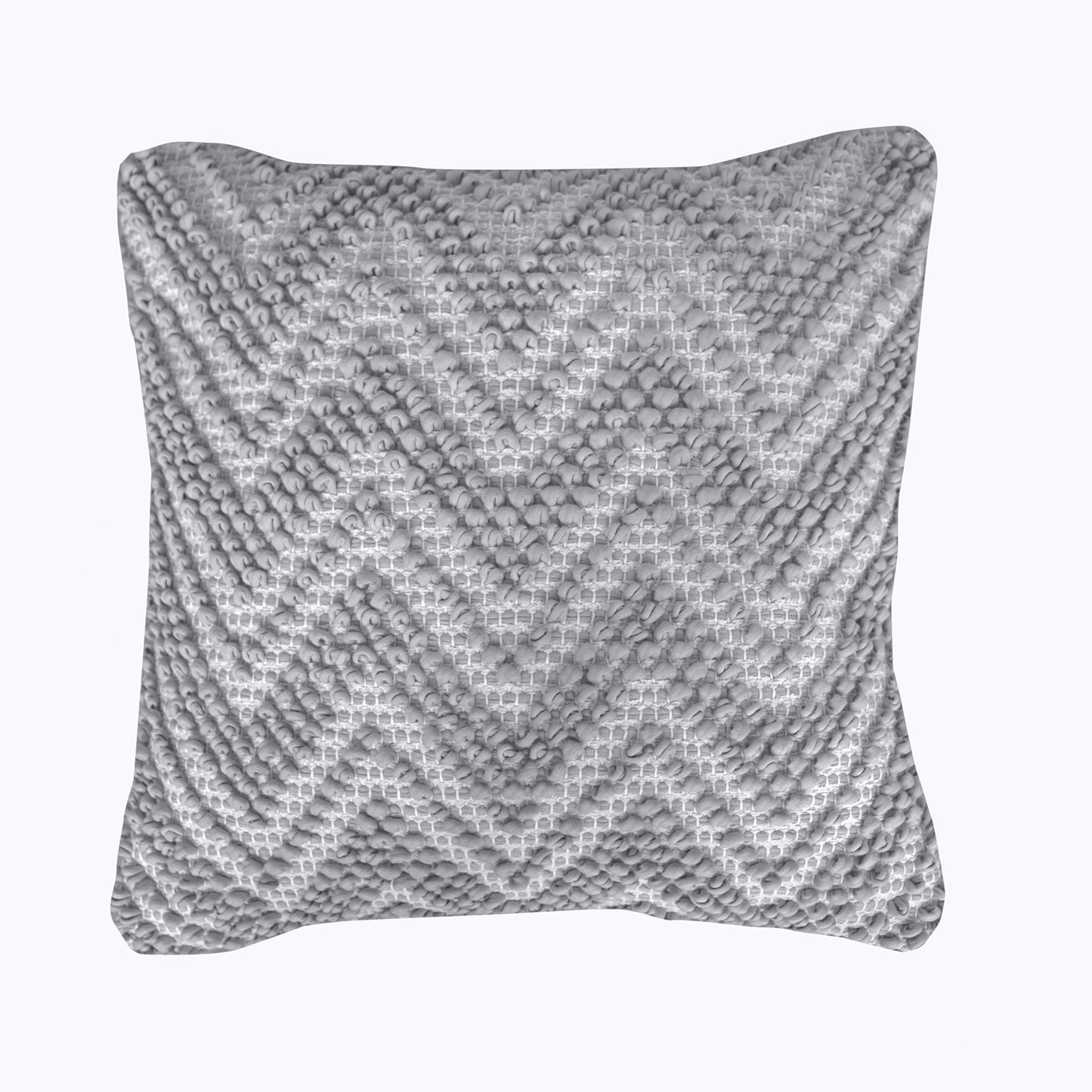 Pedro Pillow, Cotton Rag, Grey, Pitloom, All Loop