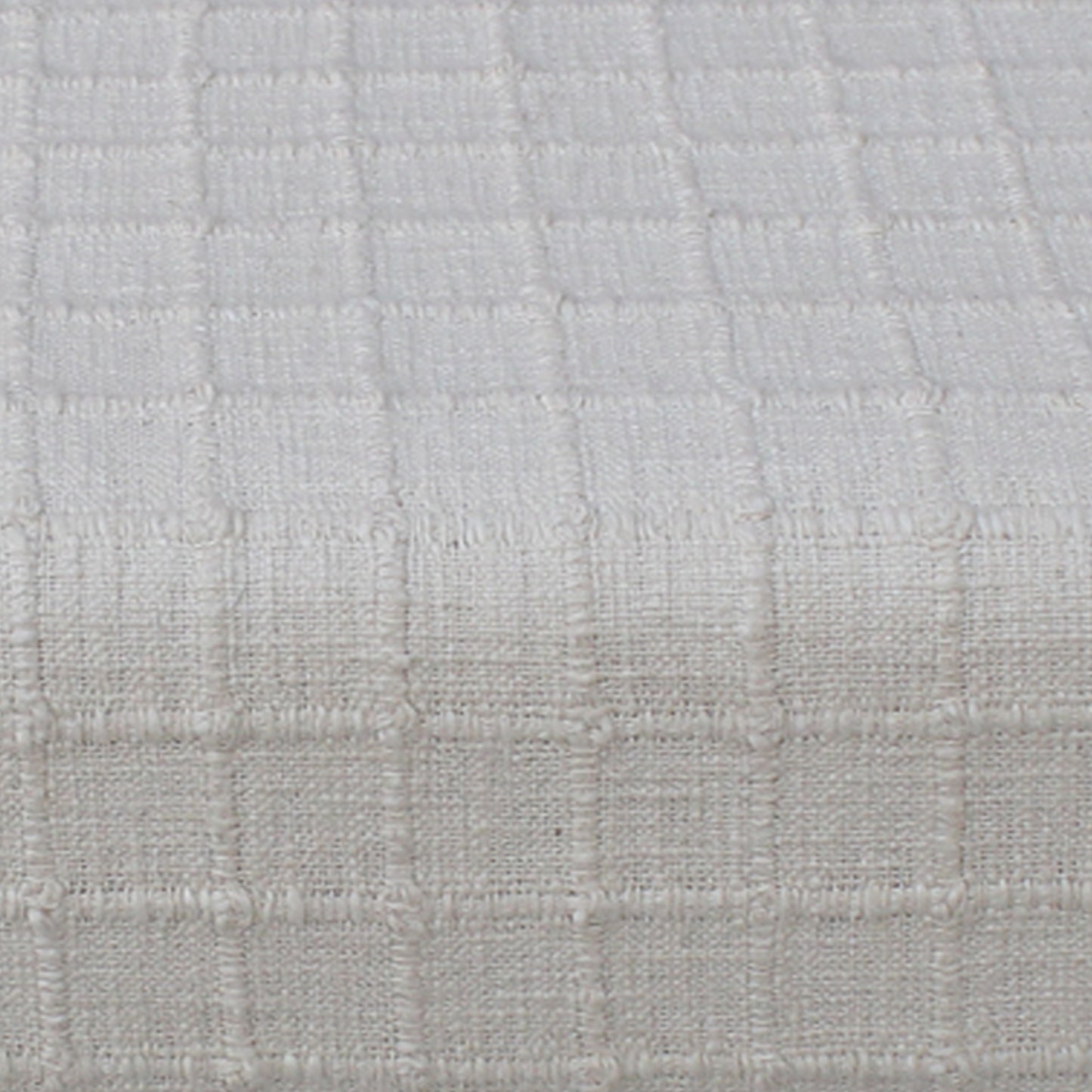 Perret Bench, Polyester, Cotton, Natural White, Hand woven, Flat Weave