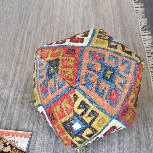 Rey Pouf, Cotton, Multi