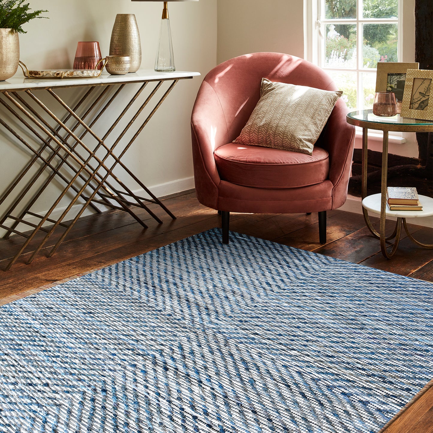 RODOS RUG - DENIM/ POLYESTER