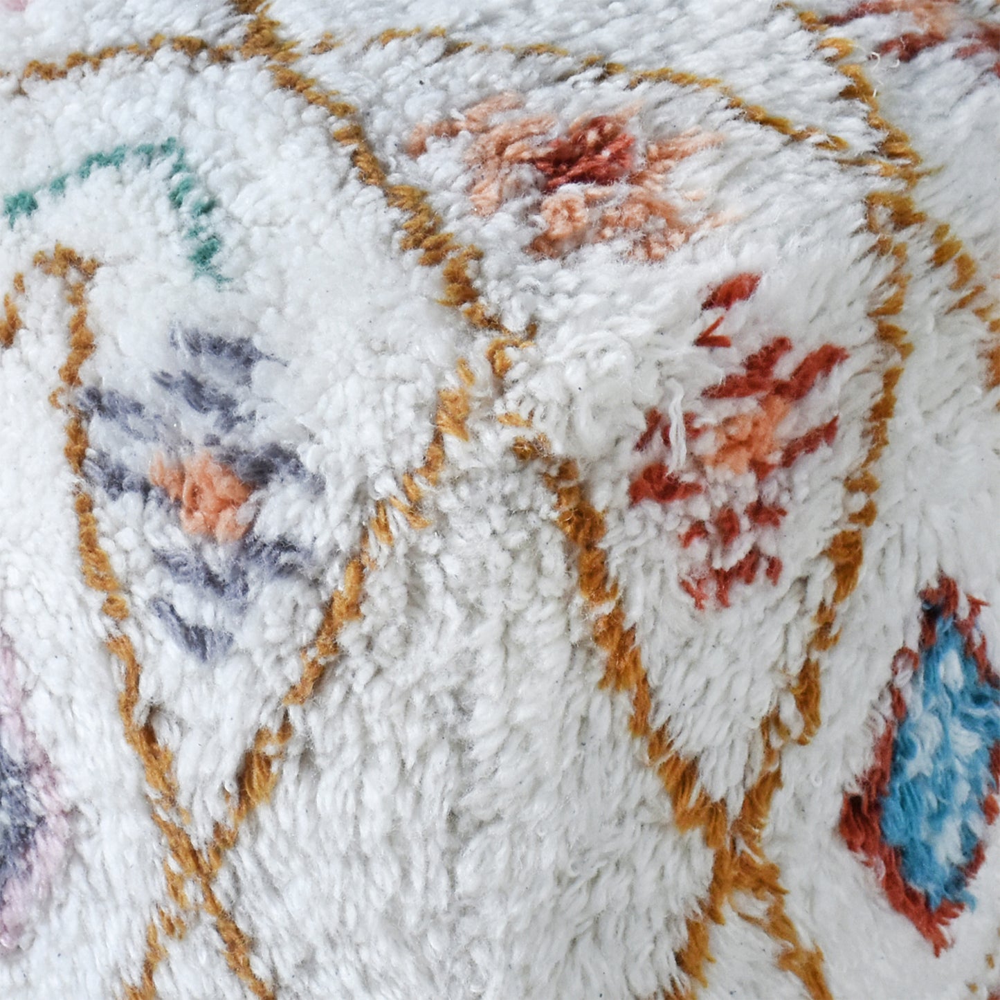Royans Pouf, Nz Wool, Multi, Bm Sn, All Cut