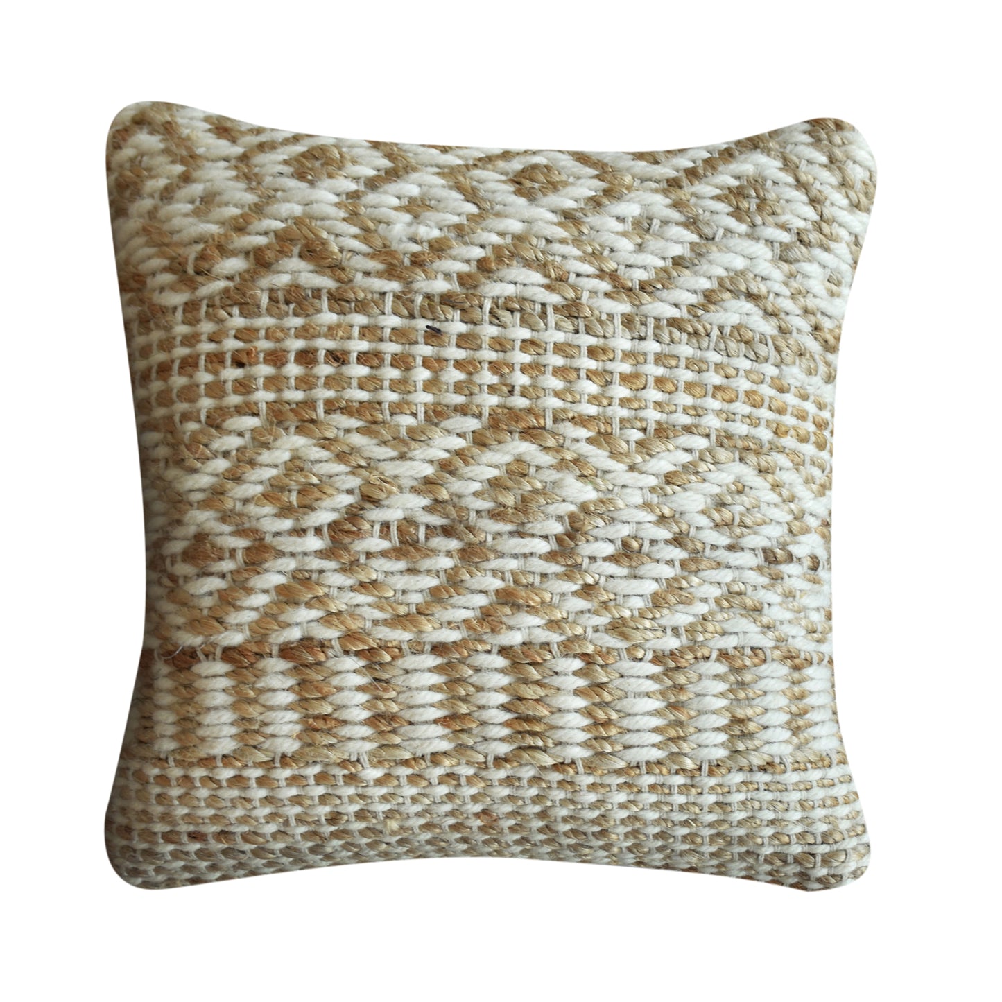 Sarah Pillow, Wool, Denim, Natural White, Natural, Pitloom, Flat Weave