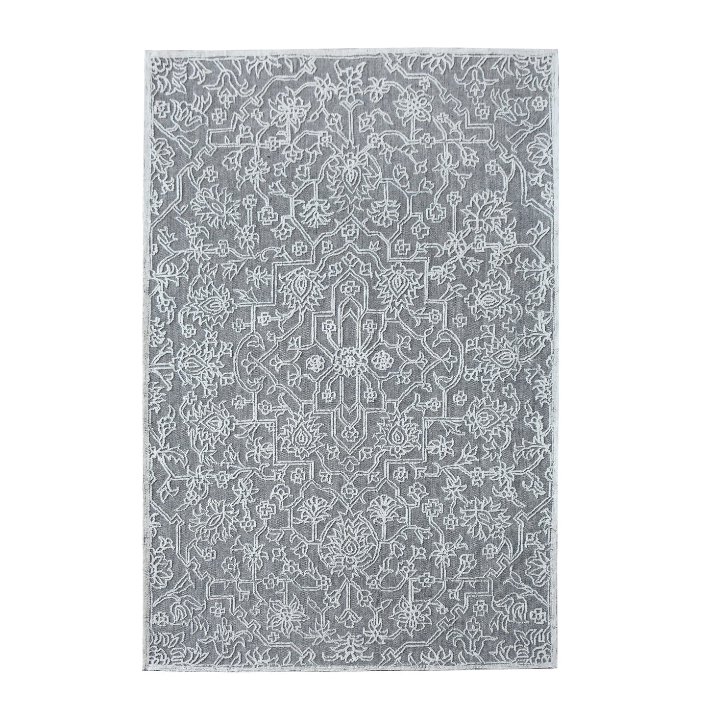 Area Rug, Bedroom Rug, Living Room Rug, Living Area Rug, Indian Rug, Office Carpet, Office Rug, Shop Rug Online, Wool, Grey, Natural White, Hand tufted, All Cut , Traditional