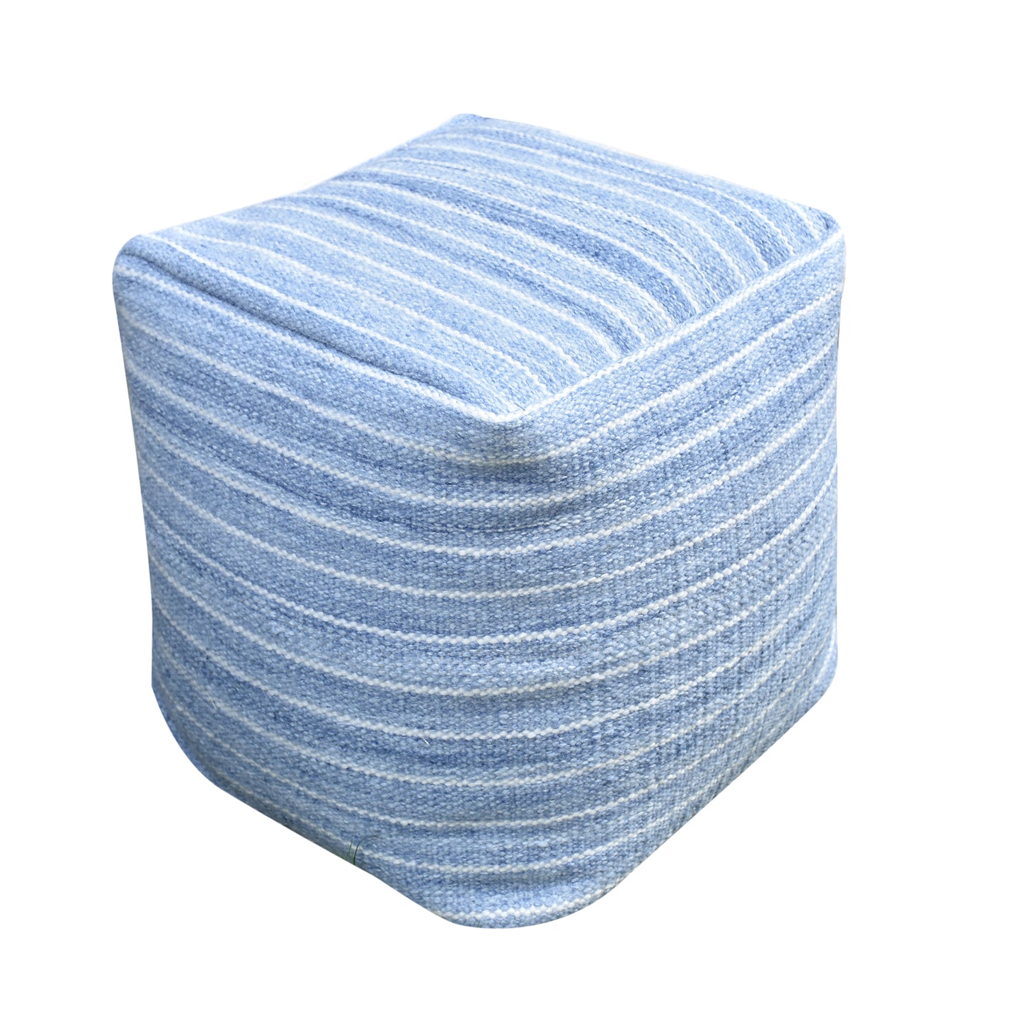 Sion Pouf, Pet, Blue, Pitloom, Flat Weave