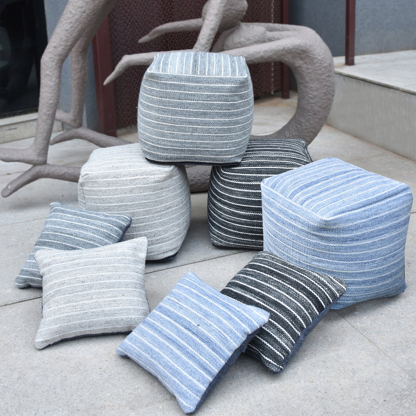 Sion Pouf, Pet, Pitloom, Flat Weave