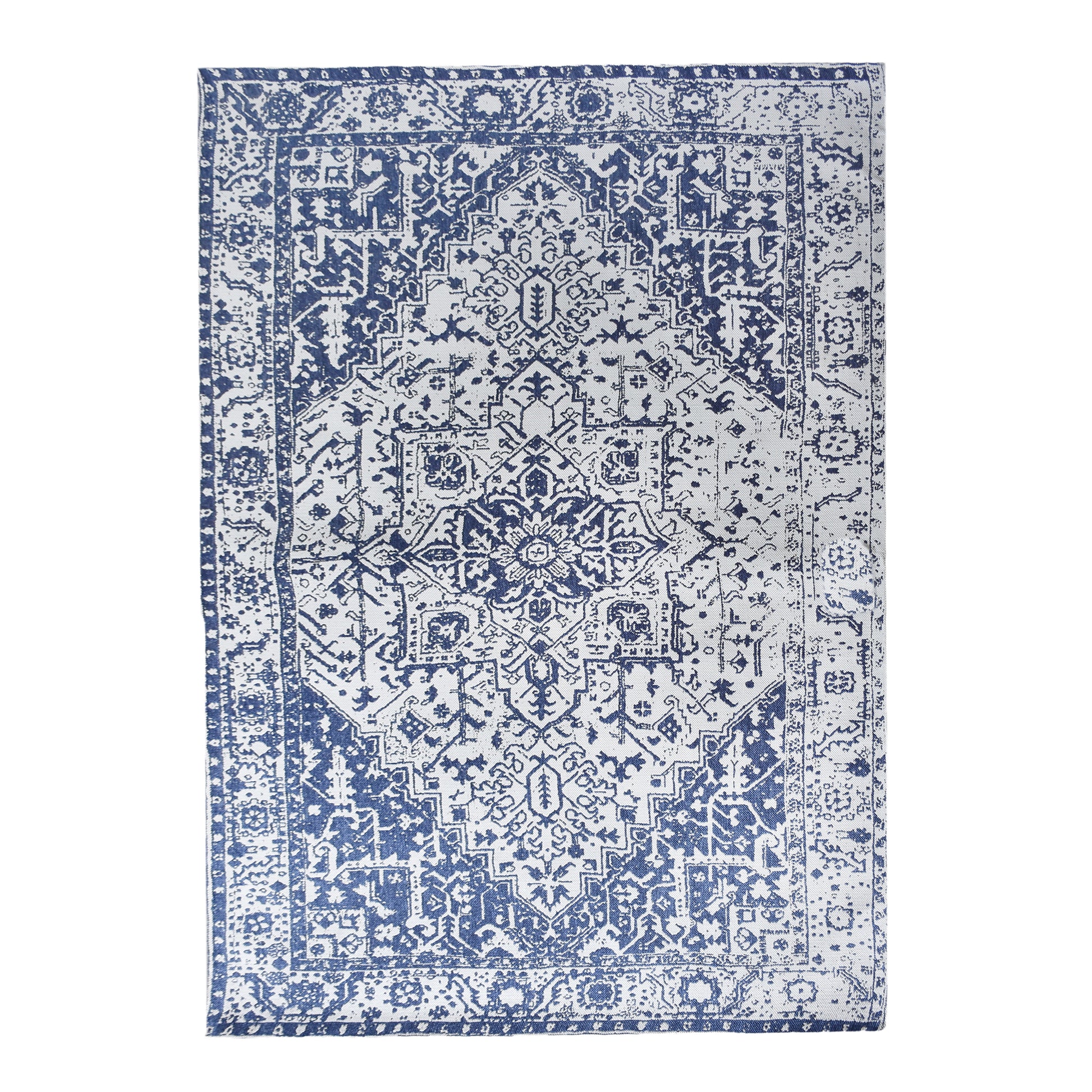 Area Rug, Bedroom Rug, Living Room Rug, Living Area Rug, Indian Rug, Office Carpet, Office Rug, Shop Rug Online, Polypropylene, Natural White, Blue, Traditional