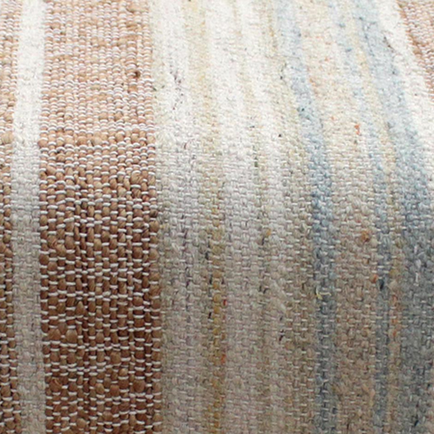 Toponas Bench, Jute, Wool, Natural, Multi, Punja, Flat Weave