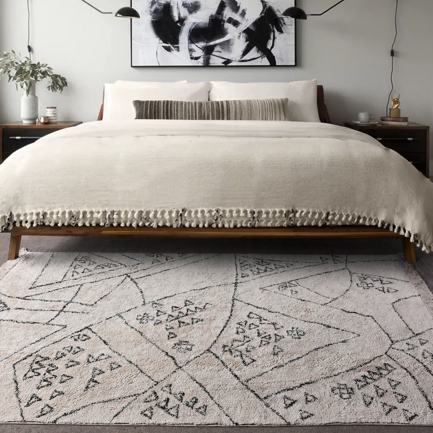 Area Rug, Bedroom Rug, Living Room Rug, Living Area Rug, Indian Rug, Office Carpet, Office Rug, Shop Rug Online, Cotton, Natural White, Classical