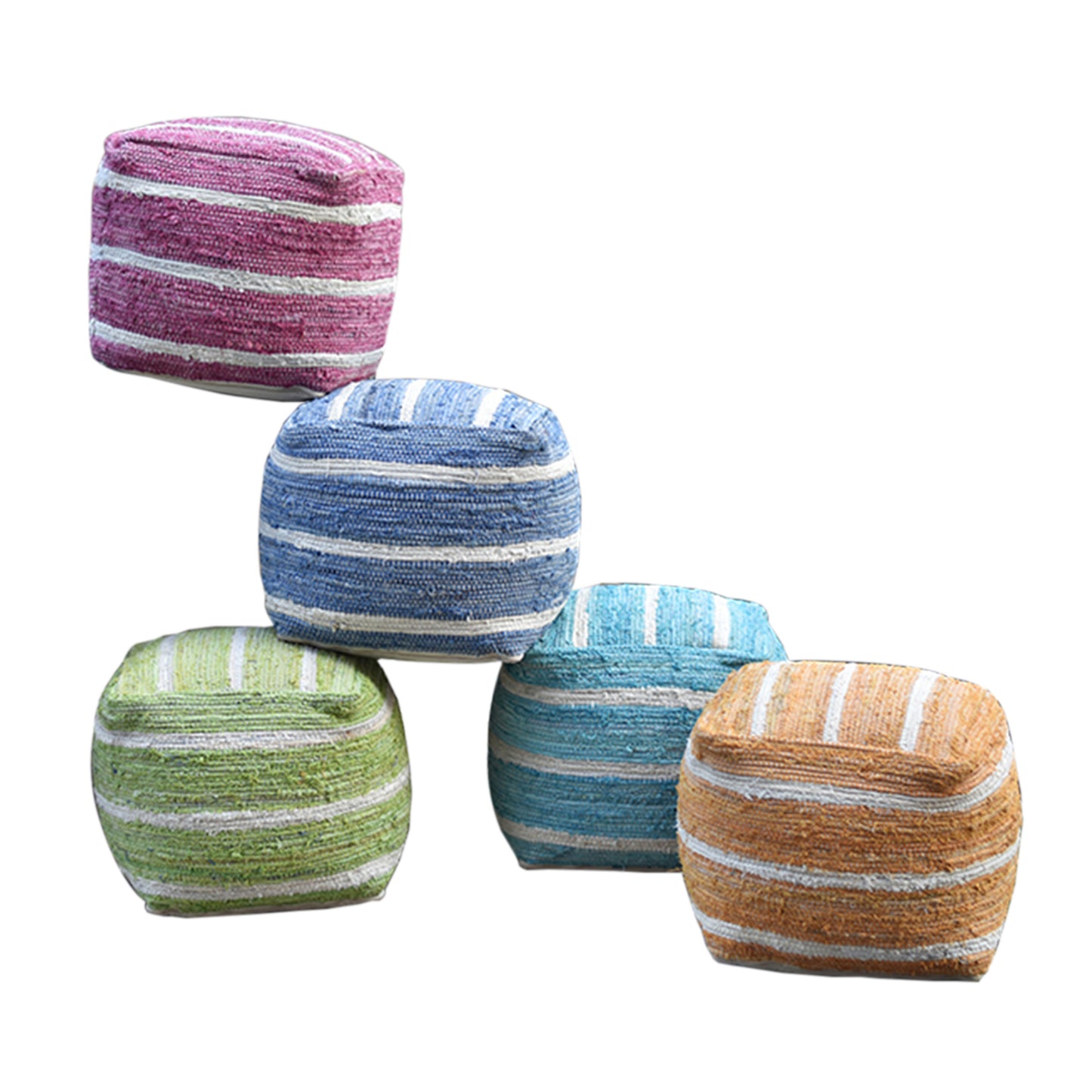 Wanton Pouf, Cotton, Pitloom, Flat Weave