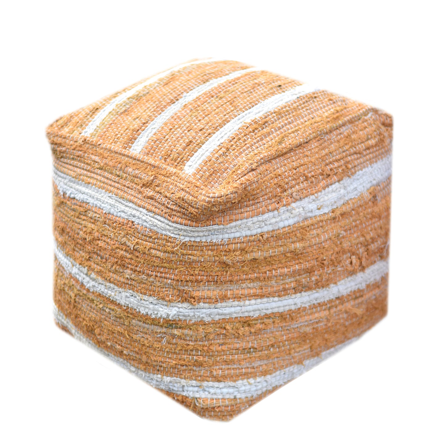 Wanton Pouf, Cotton, Orange, Pitloom, Flat Weave