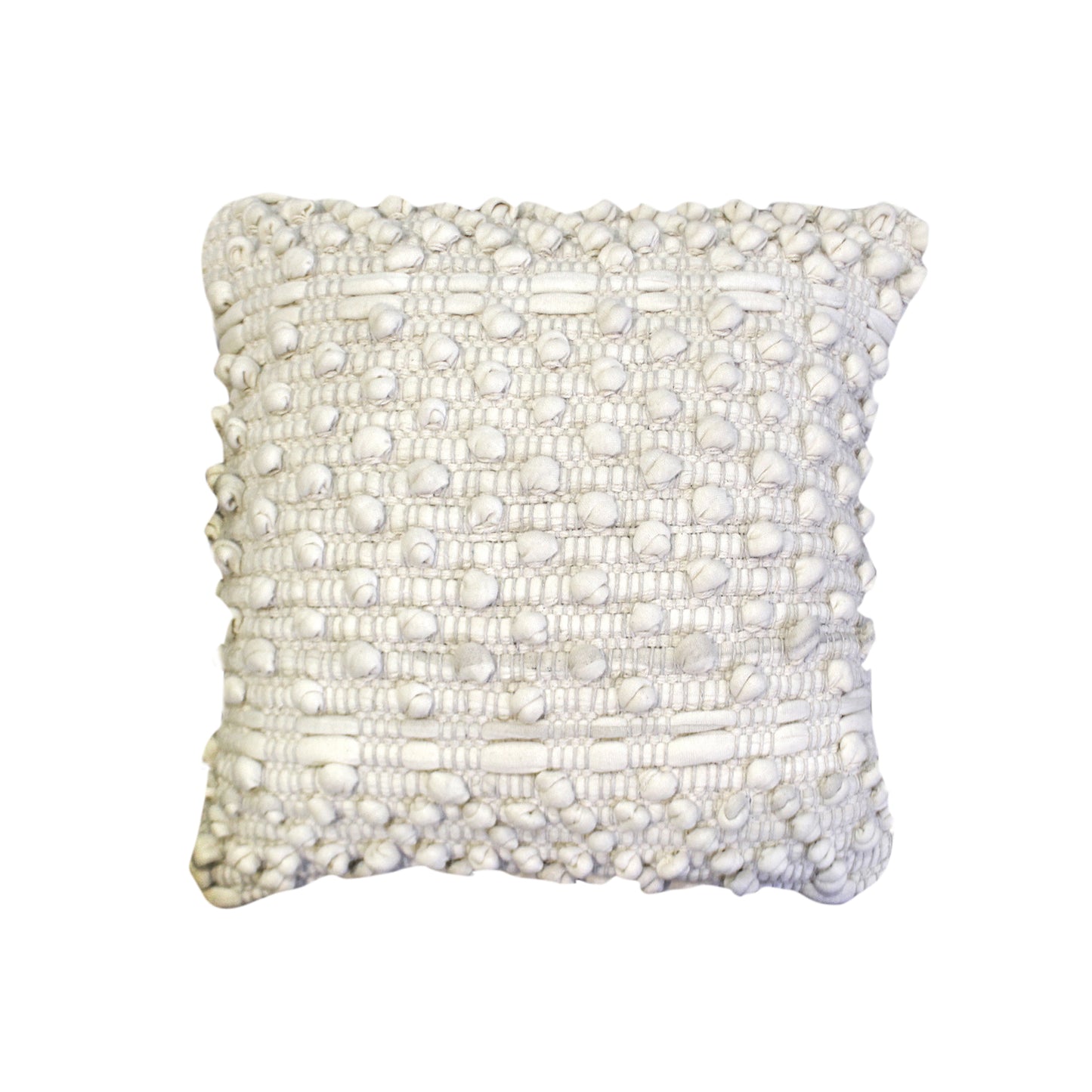 Weddell Pillow, Cotton, Natural White, Pitloom, All Loop