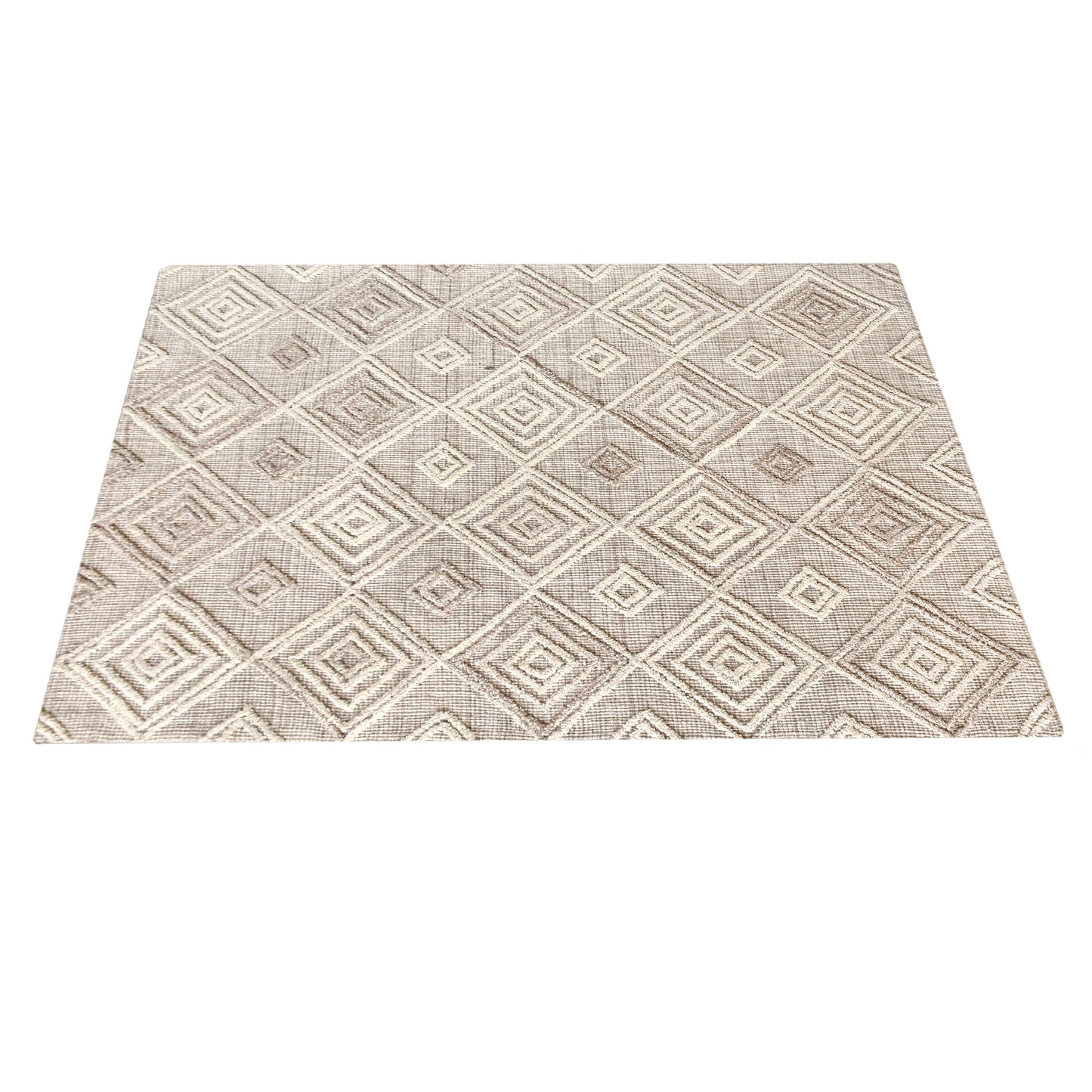 Area Rug, Bedroom Rug, Living Room Rug, Living Area Rug, Indian Rug, Office Carpet, Office Rug, Shop Rug Online, Wool, Beige, Hand woven, All Loop, Geometrical