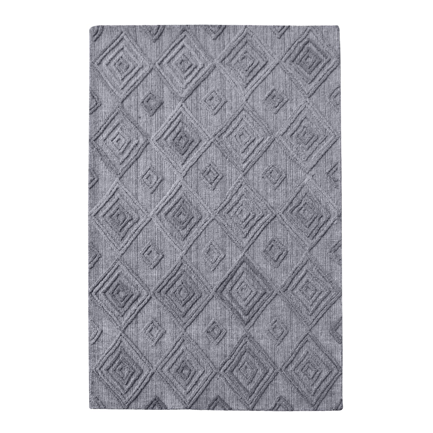 Area Rug, Bedroom Rug, Living Room Rug, Living Area Rug, Indian Rug, Office Carpet, Office Rug, Shop Rug Online, Wool, Grey, Hand woven, All Loop, Geometrical