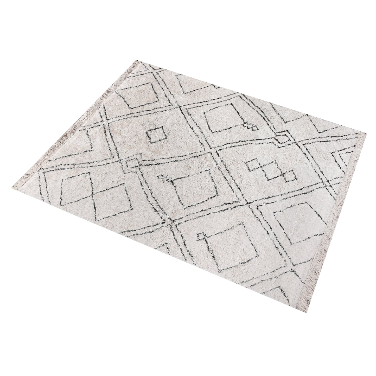 Area Rug, Bedroom Rug, Living Room Rug, Living Area Rug, Indian Rug, Office Carpet, Office Rug, Shop Rug Online, Cotton, Natural White, Brown, Bm Sn, All Cut, geometrical