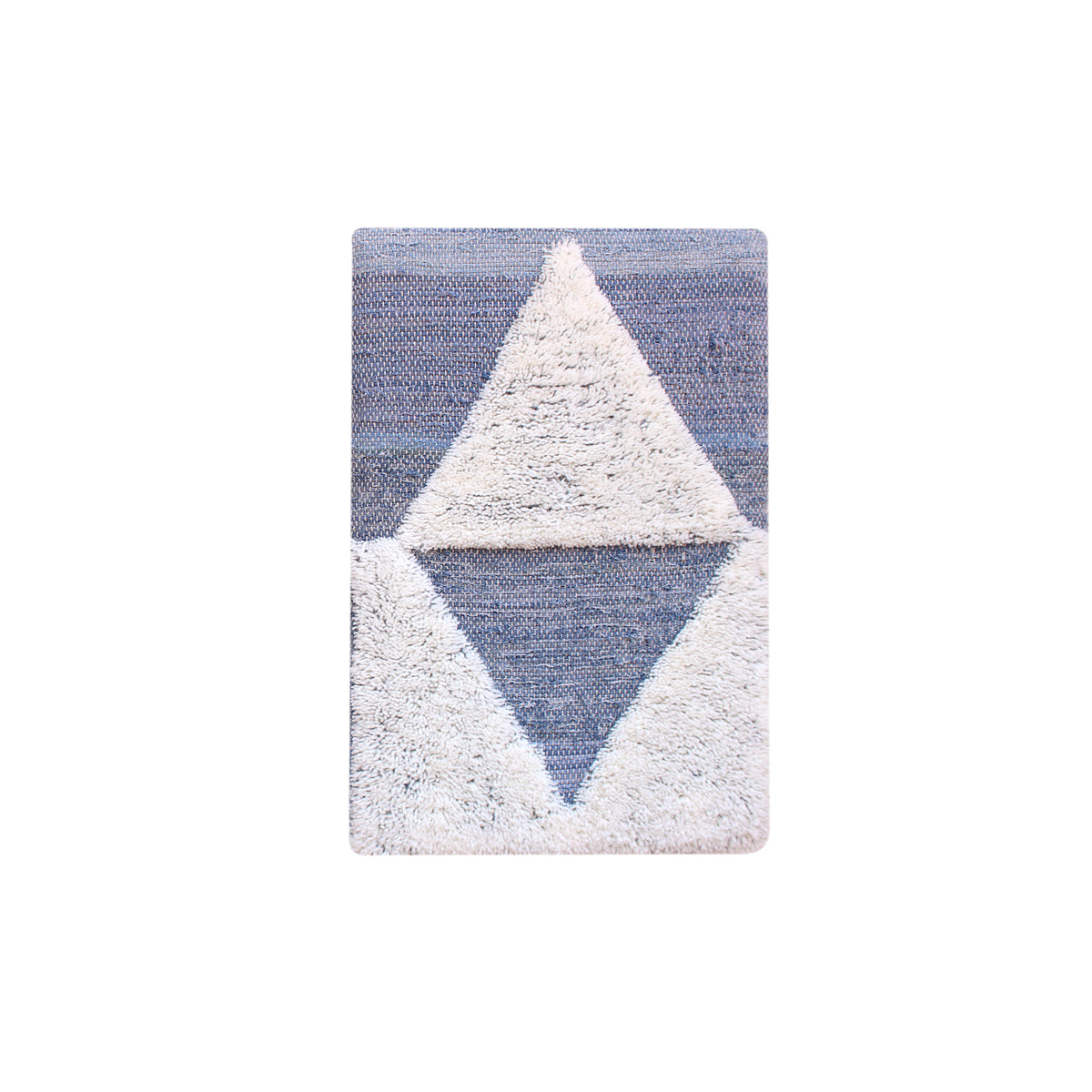 ALLCOTT WALL ART AND PARTON WALL ART - BLUE/IVORY - HANDWOVEN/OVER TUFTED - DENIM/WOOL & MDF