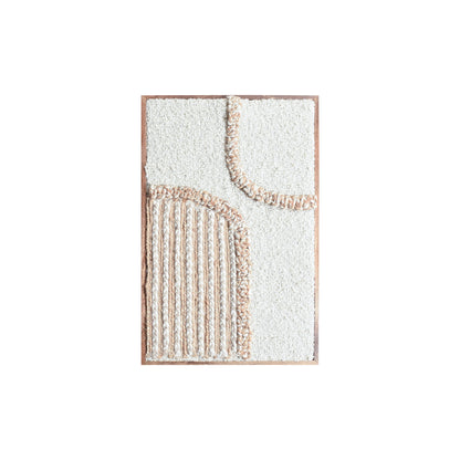 EAMON WALL FRAME AND EKOWYN WALL FRAME - IVORY/NATURAL - HANDMADE - WOOL/JUTE & WOOD FRAME