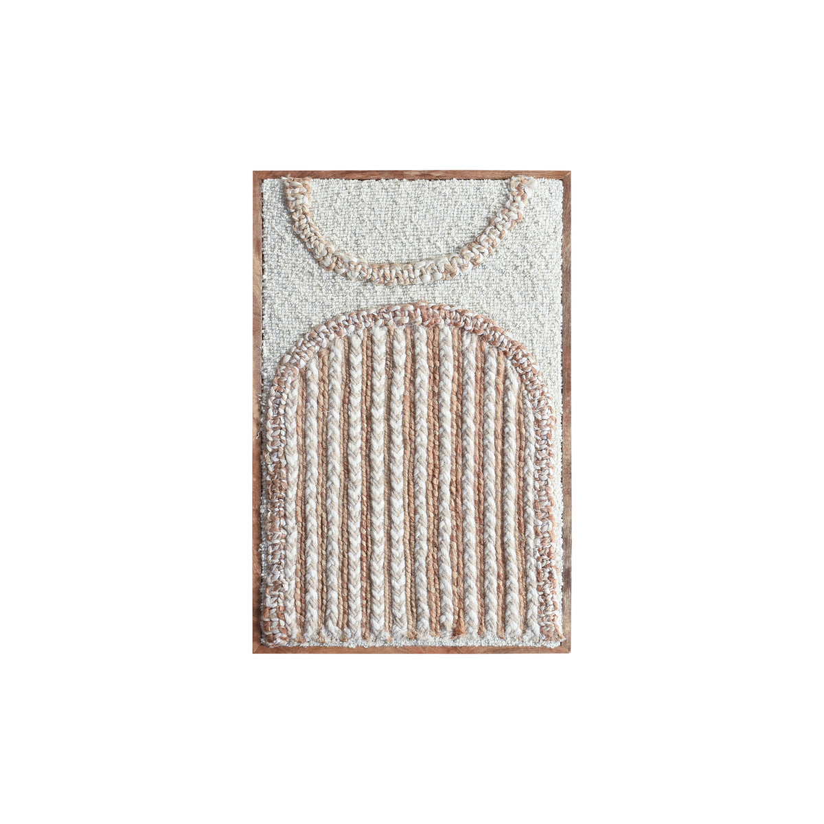 EAMON WALL FRAME AND EKOWYN WALL FRAME - IVORY/NATURAL - HANDMADE - WOOL/JUTE & WOOD FRAME