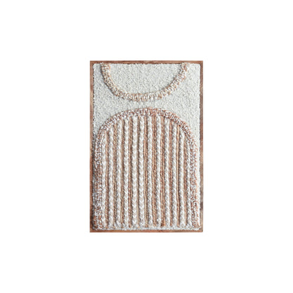 EAMON WALL FRAME AND EKOWYN WALL FRAME - IVORY/NATURAL - HANDMADE - WOOL/JUTE & WOOD FRAME