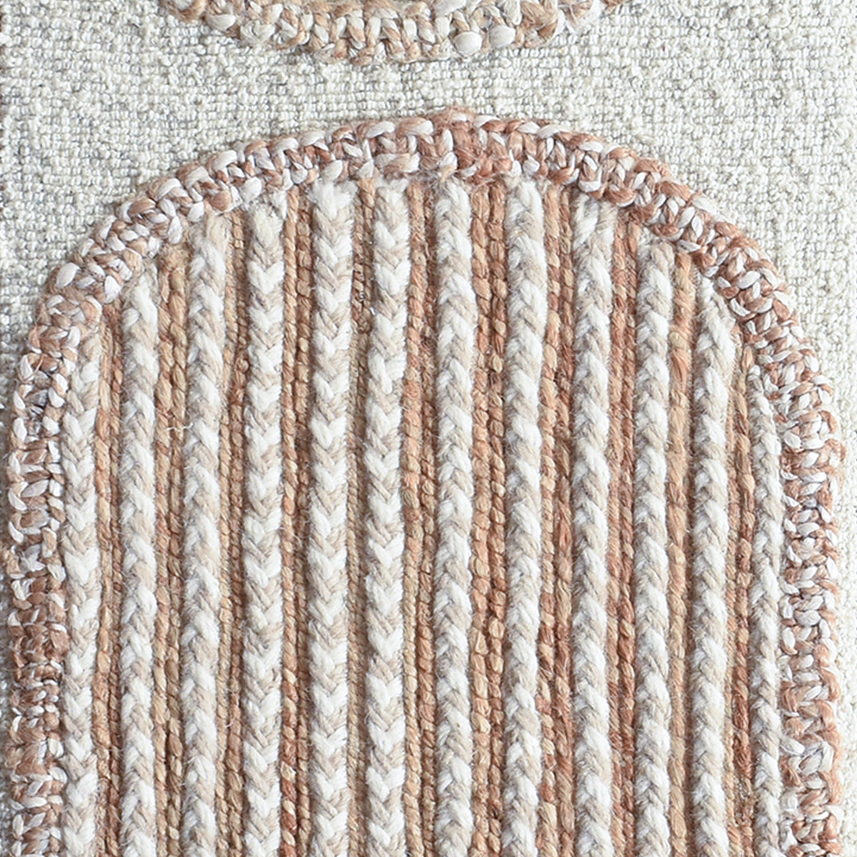 EAMON WALL FRAME AND EKOWYN WALL FRAME - IVORY/NATURAL - HANDMADE - WOOL/JUTE & WOOD FRAME
